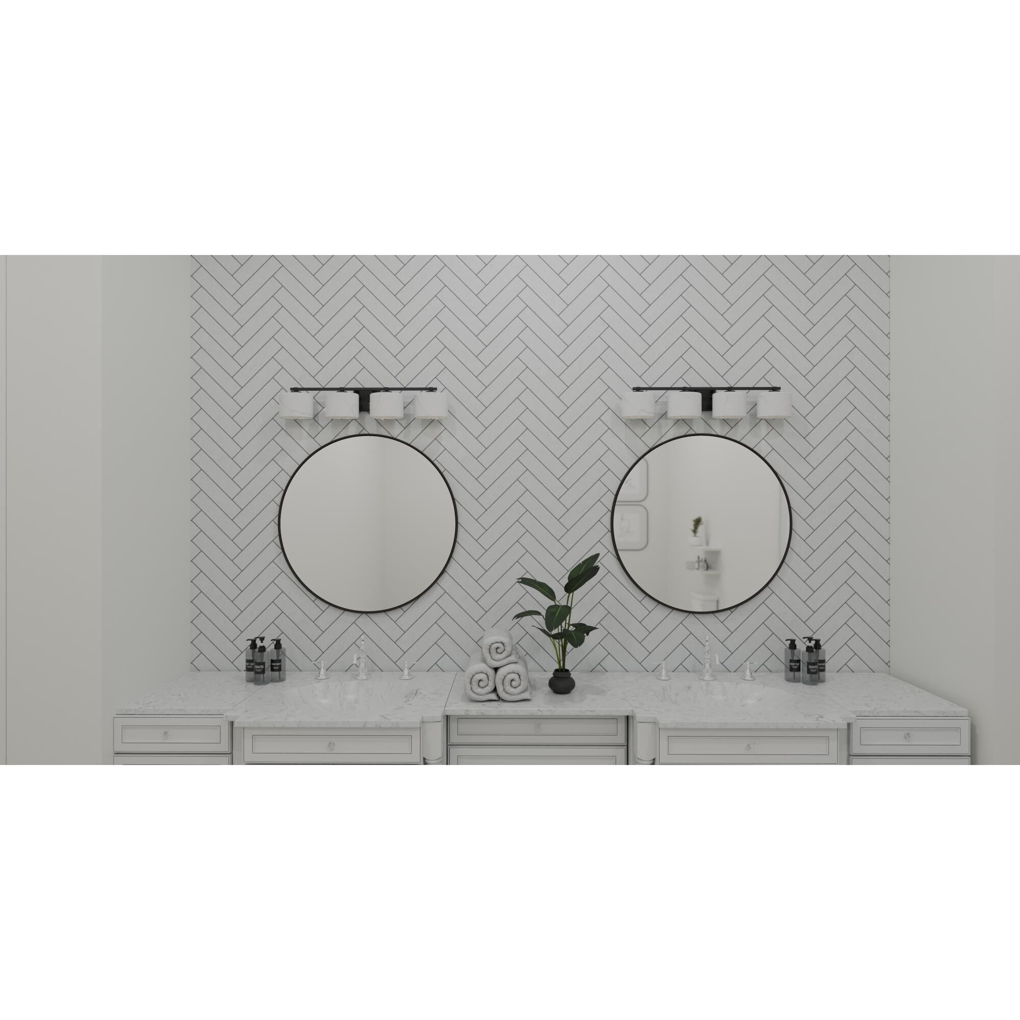 Shown in Matte Black finish and Marble glass