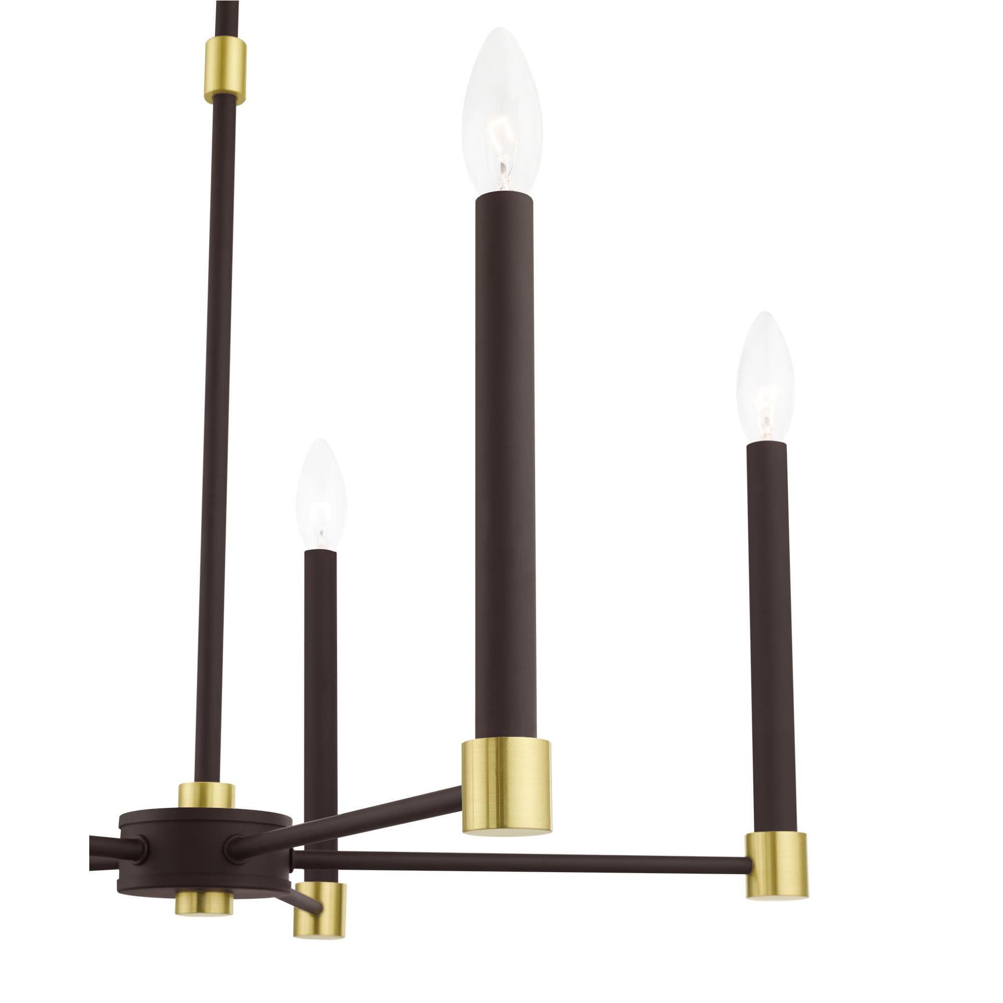 Shown in Bronze With Satin Brass Accents finish