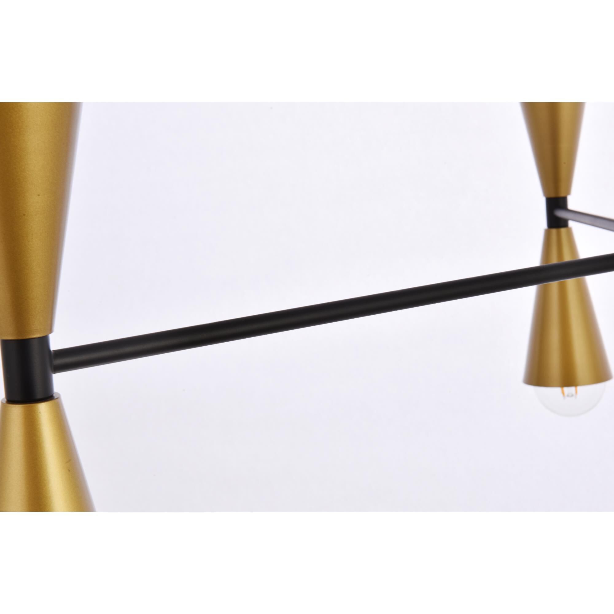 Shown in Black and Brass finish