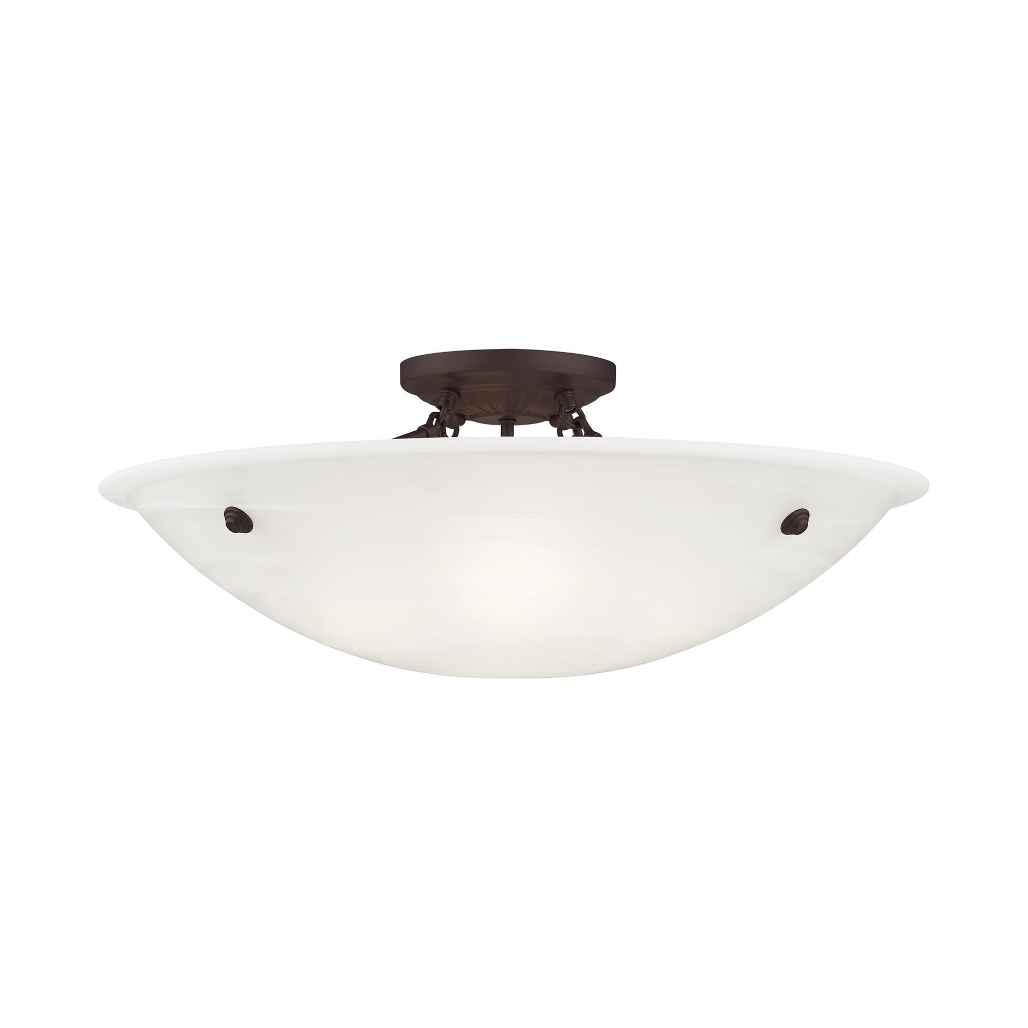 Home Basics 24 Inch 4 Light Semi Flush Mount by Livex Lighting