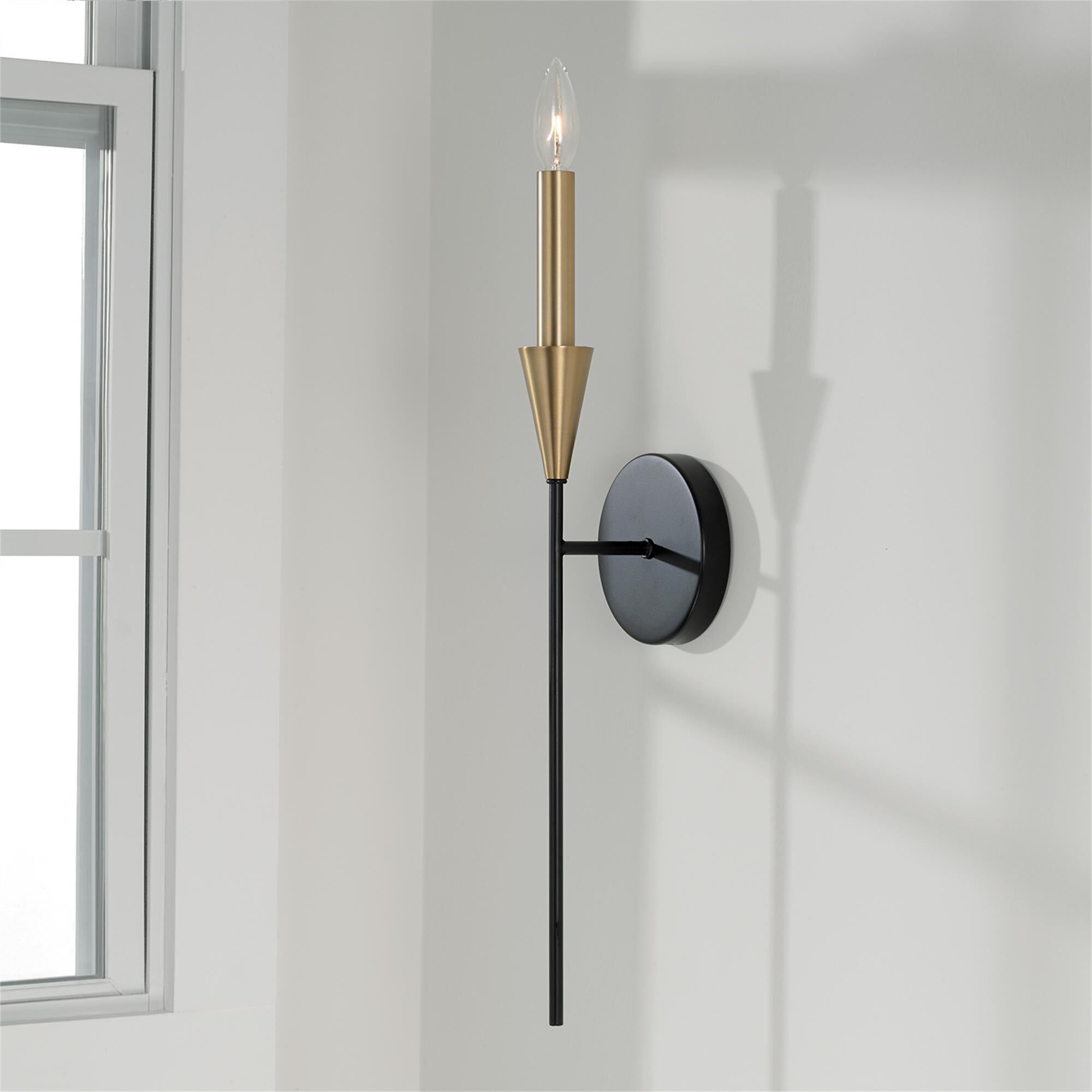 Shown in Aged Brass And Black finish