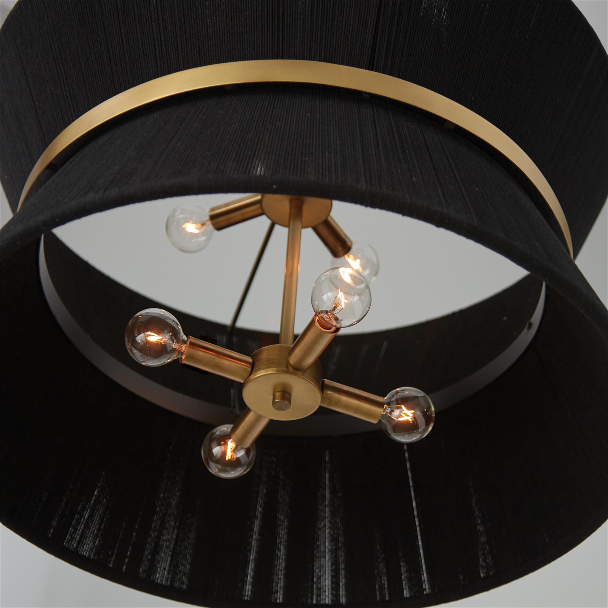 Shown in Black Rope And Patinaed Brass finish
