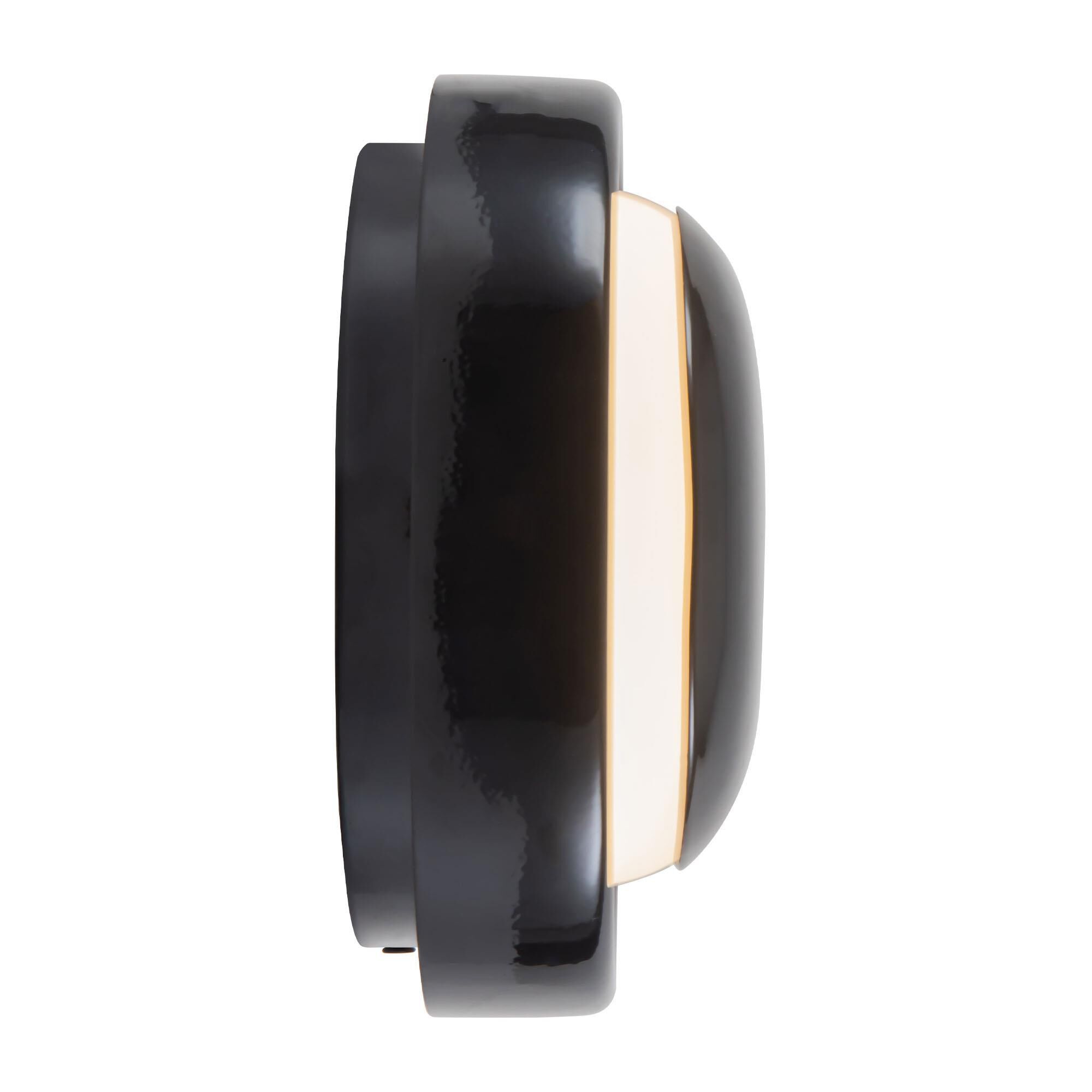 Shown in Glossy Black finish and Matte Opal glass