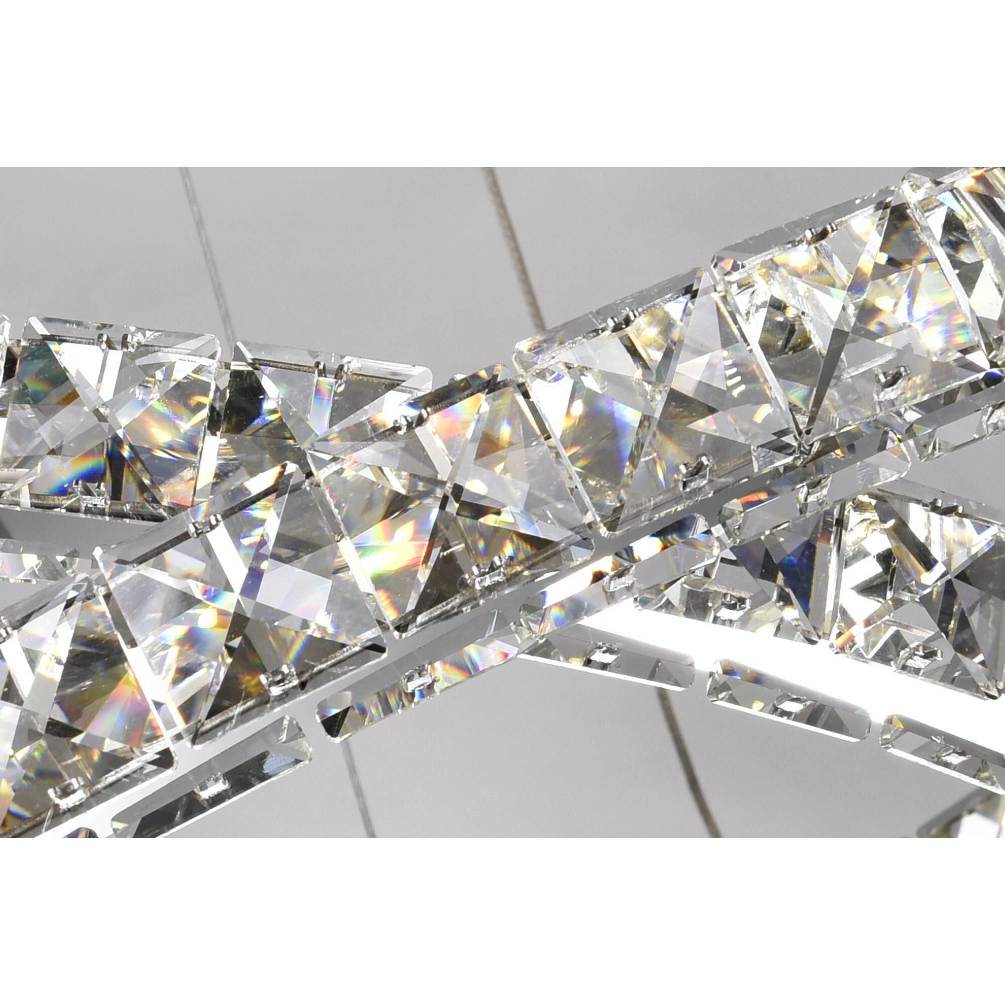 Shown in Chrome finish and K9 Clear crystal