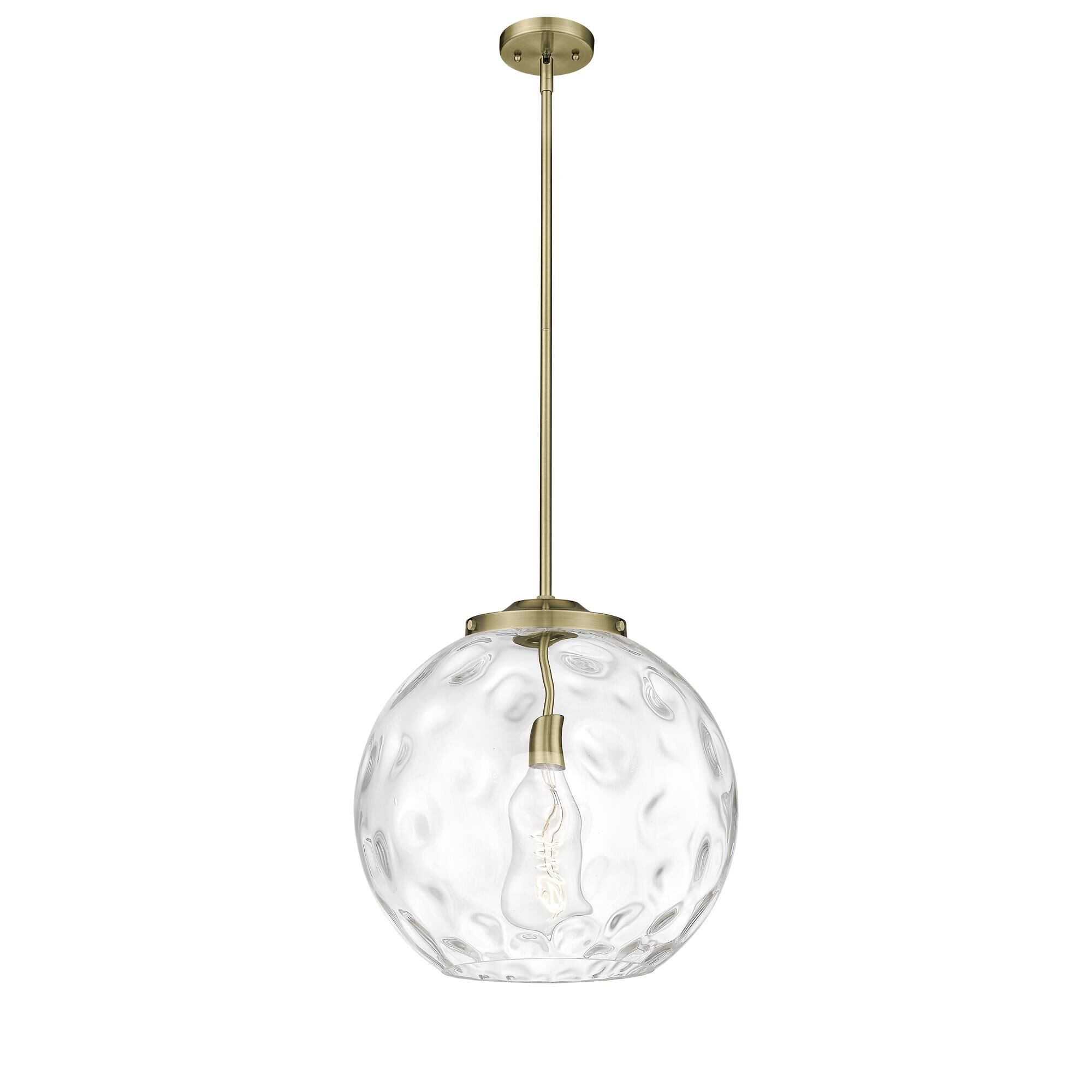 Shown in Antique Brass finish and Clear Athens Water  16