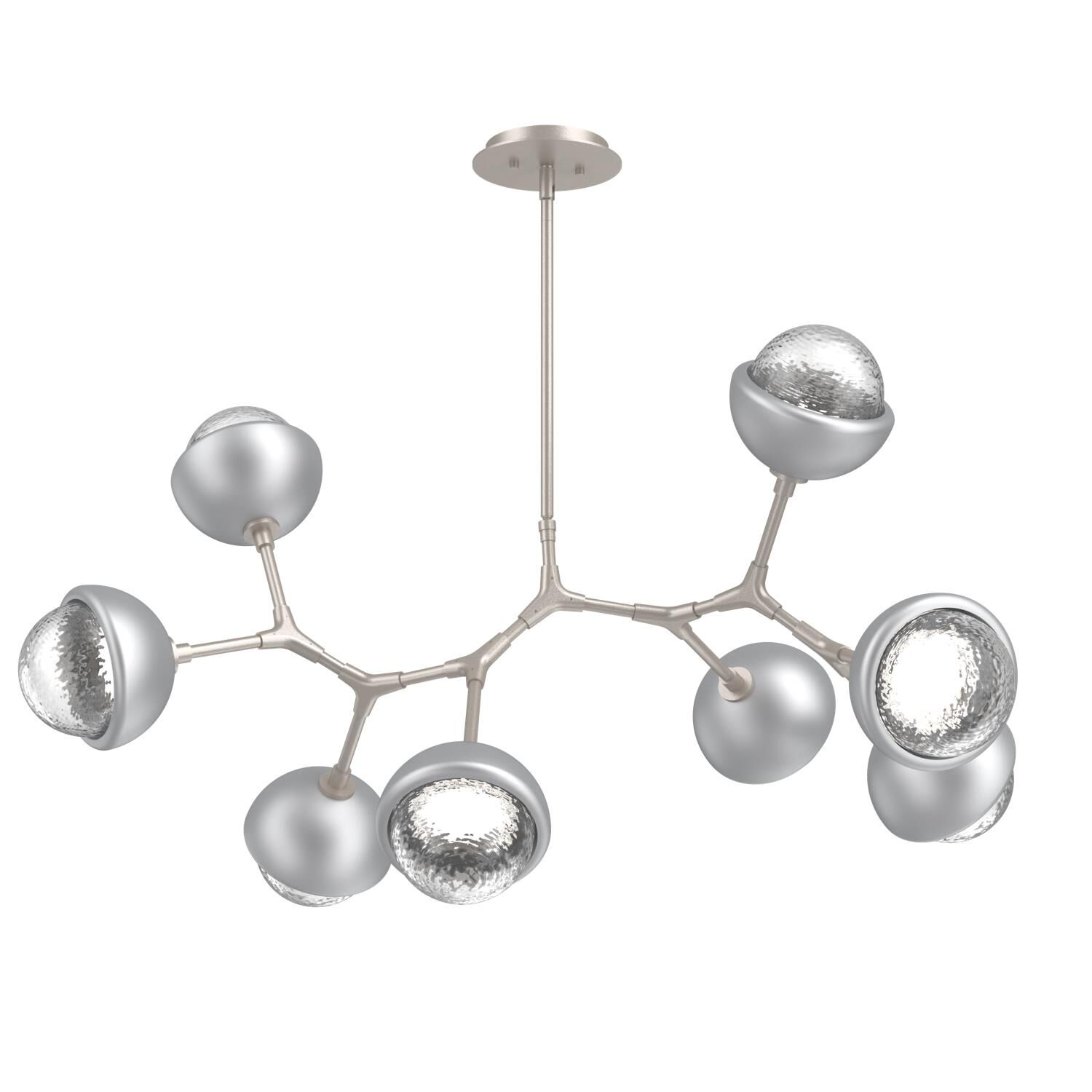 Shown in Beige Silver finish and Clear glass and Classic Silver accent
