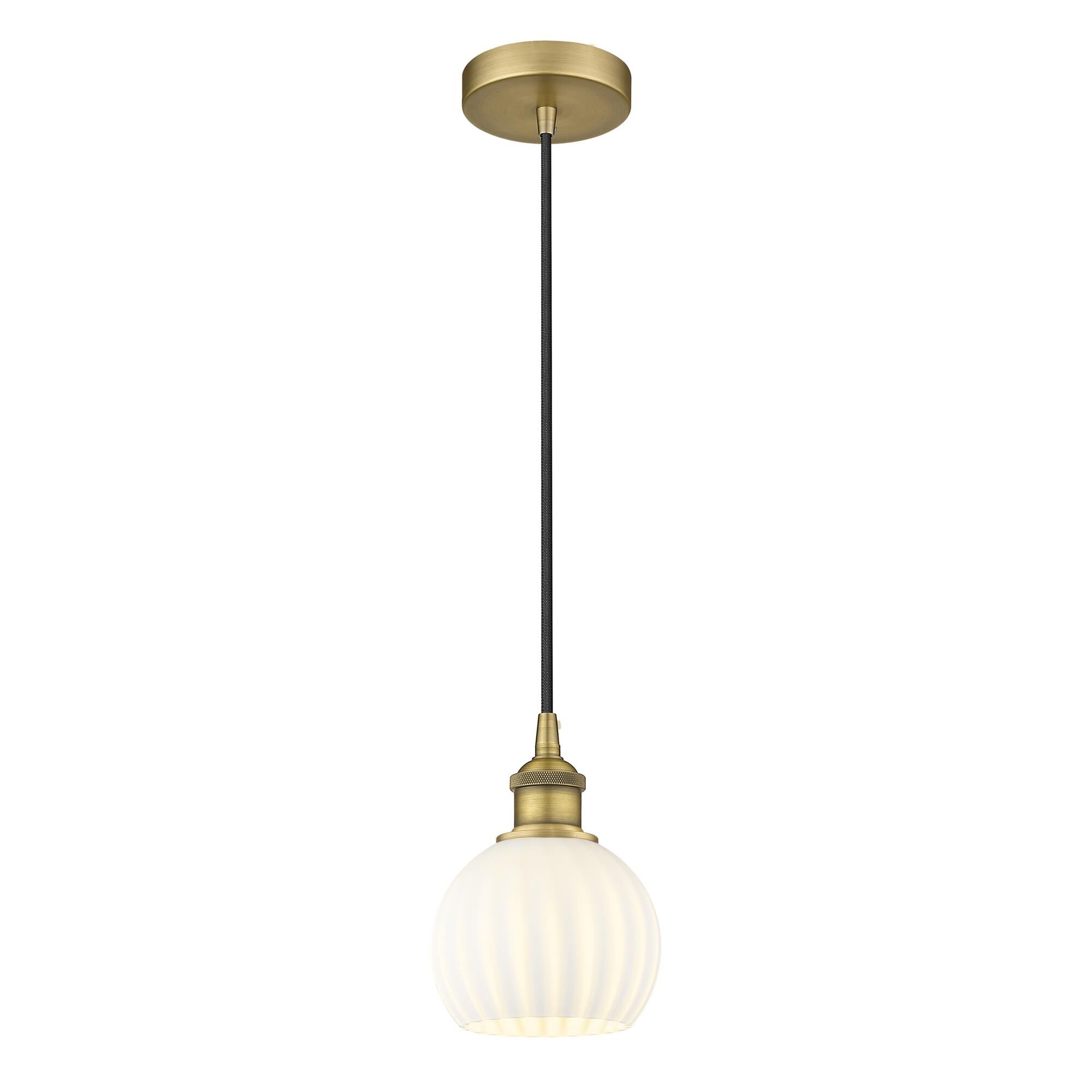 Bruno Marashlian White Venetian 6 Inch Mini Pendant by Innovations Lighting