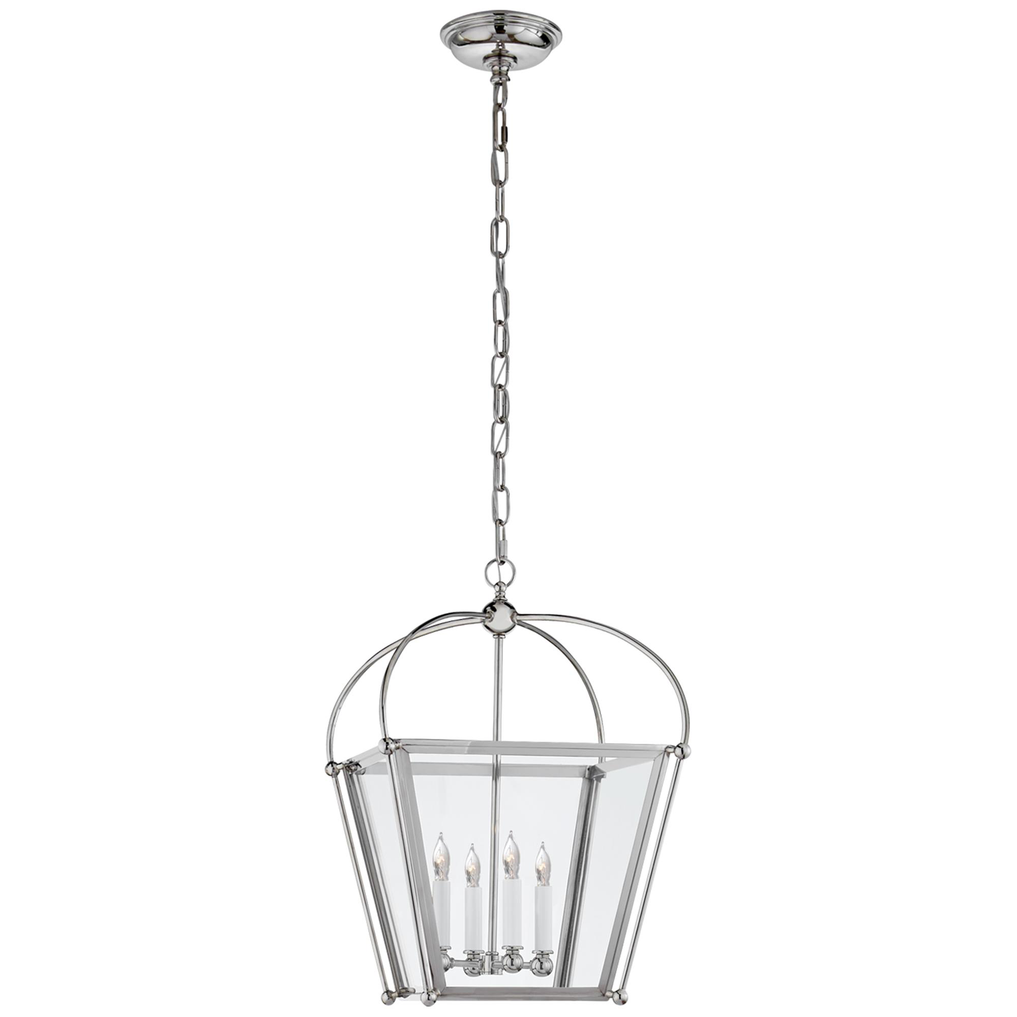 Shown in Polished Nickel finish and Clear glass