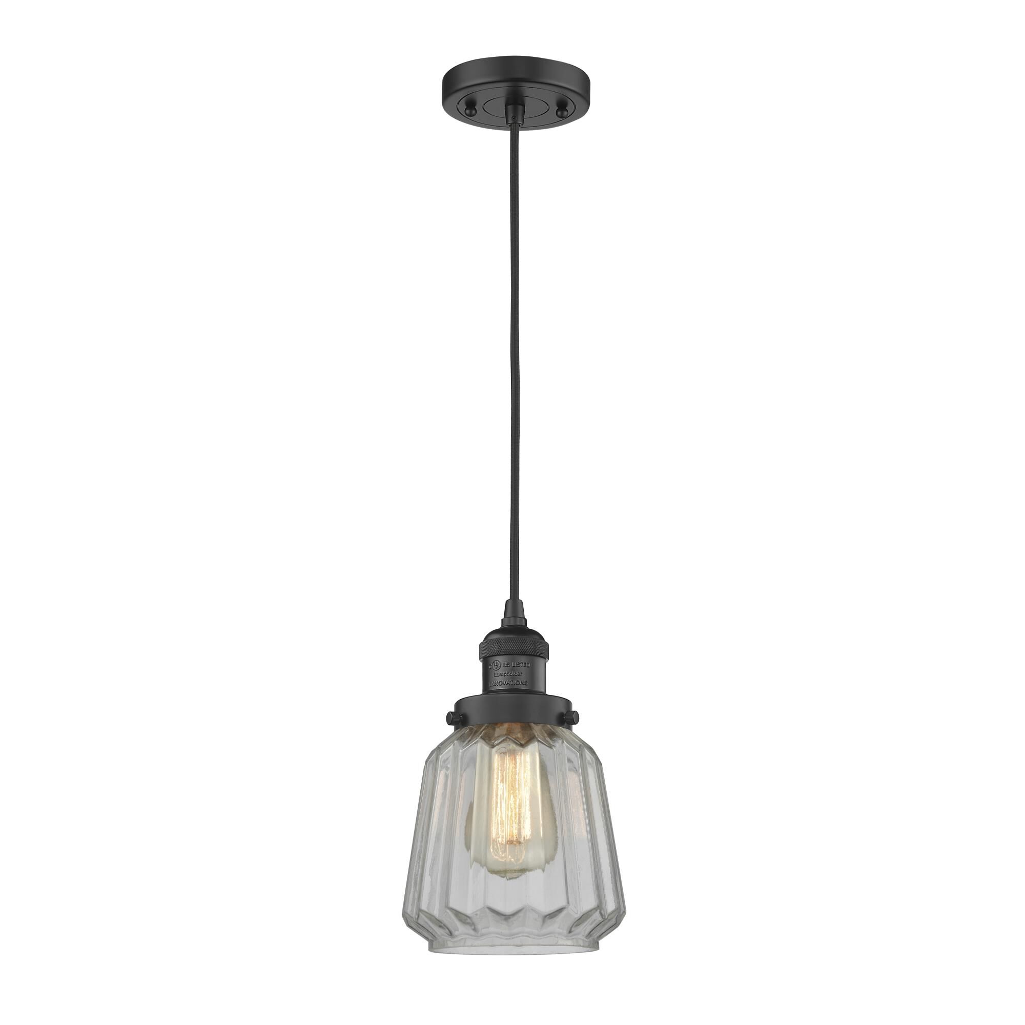 Shown in Matte Black finish and Clear glass