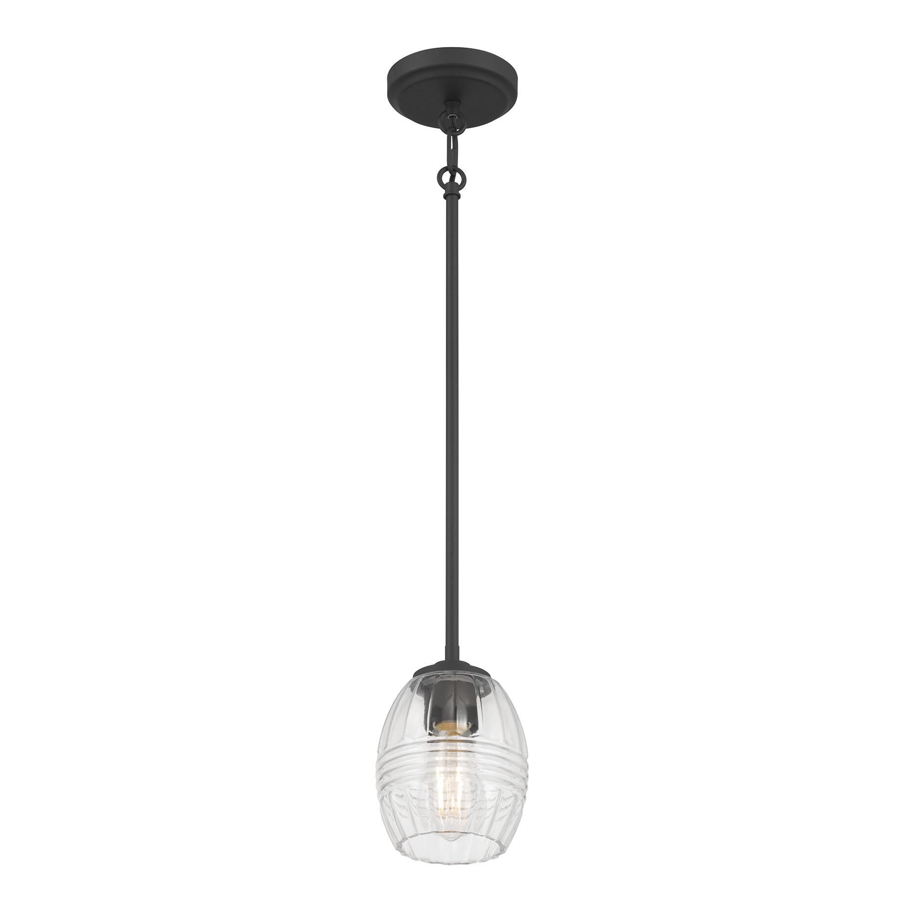 Shown in Matte Black finish and Clear glass
