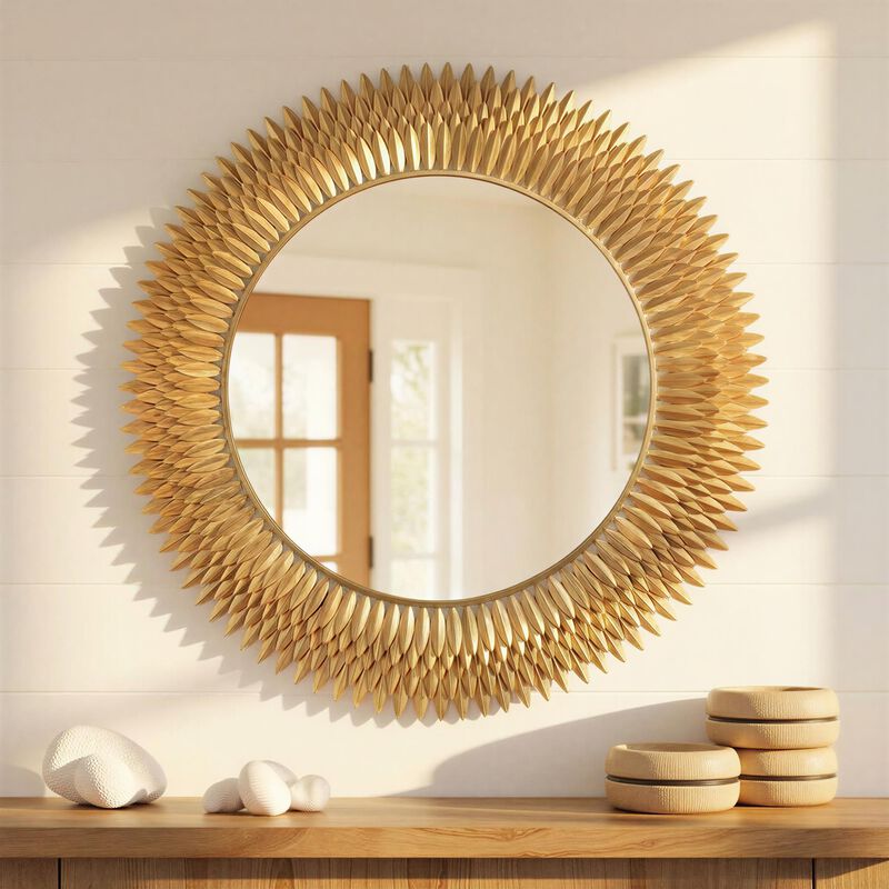 Broche Medium Decorative Mirror by Crystorama