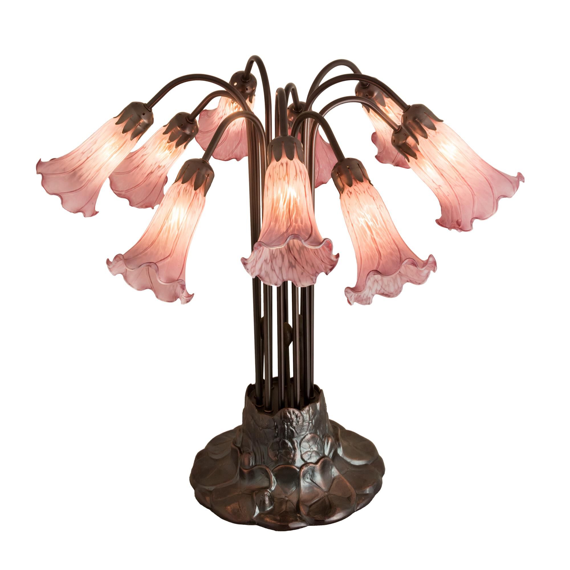 Cranberry Pond Lily 22 Inch Table Lamp by Meyda Lighting