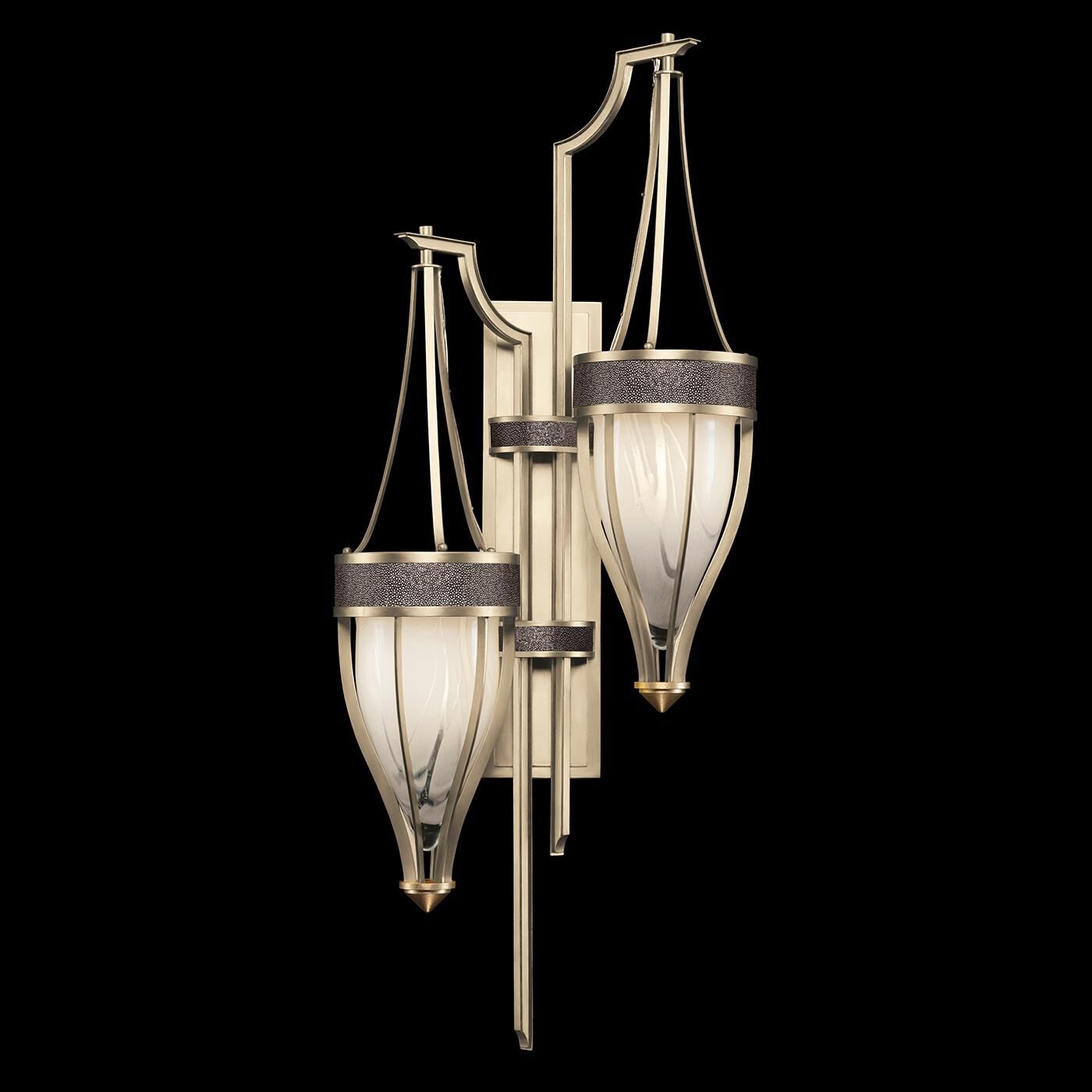Shown in Champagne and Brass  finish and Pebble accent