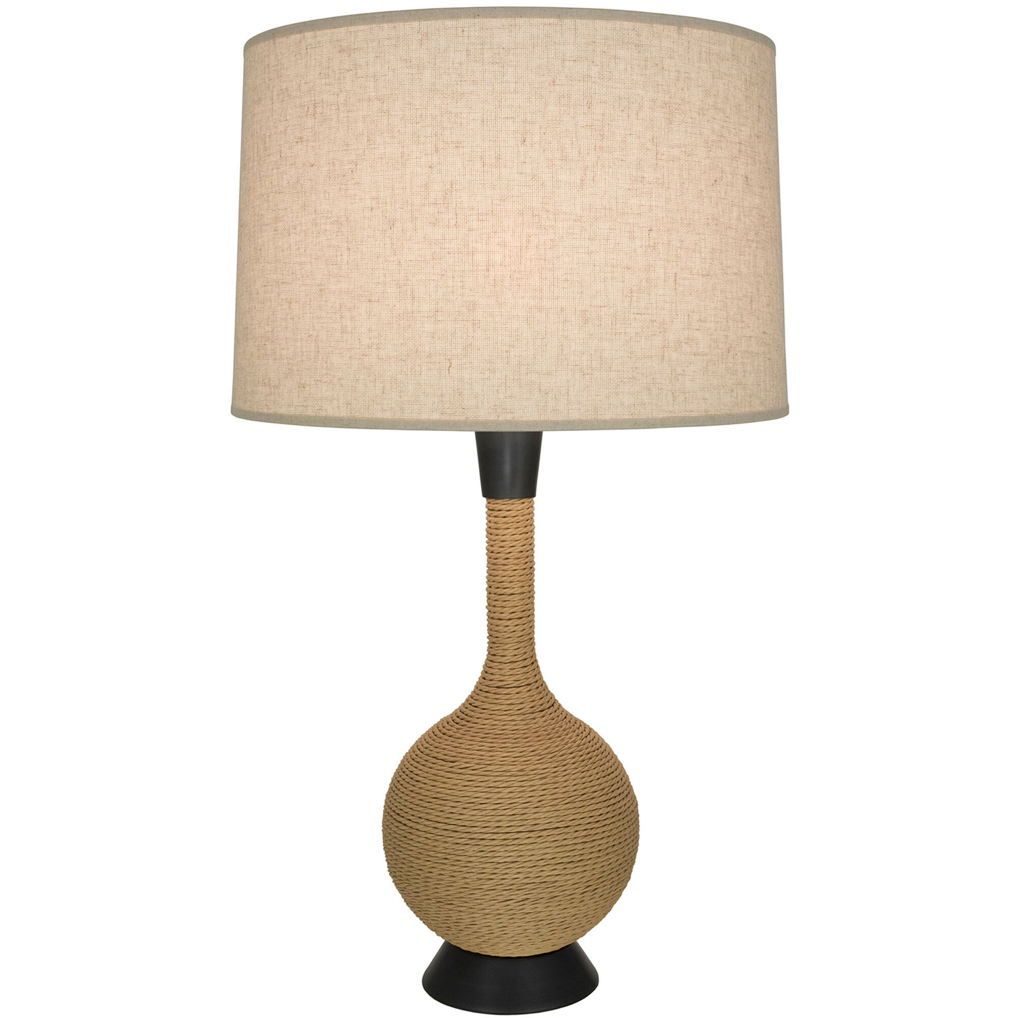 Shown in Natural Rope finish and Cream shade and Deep Patina Bronze accent
