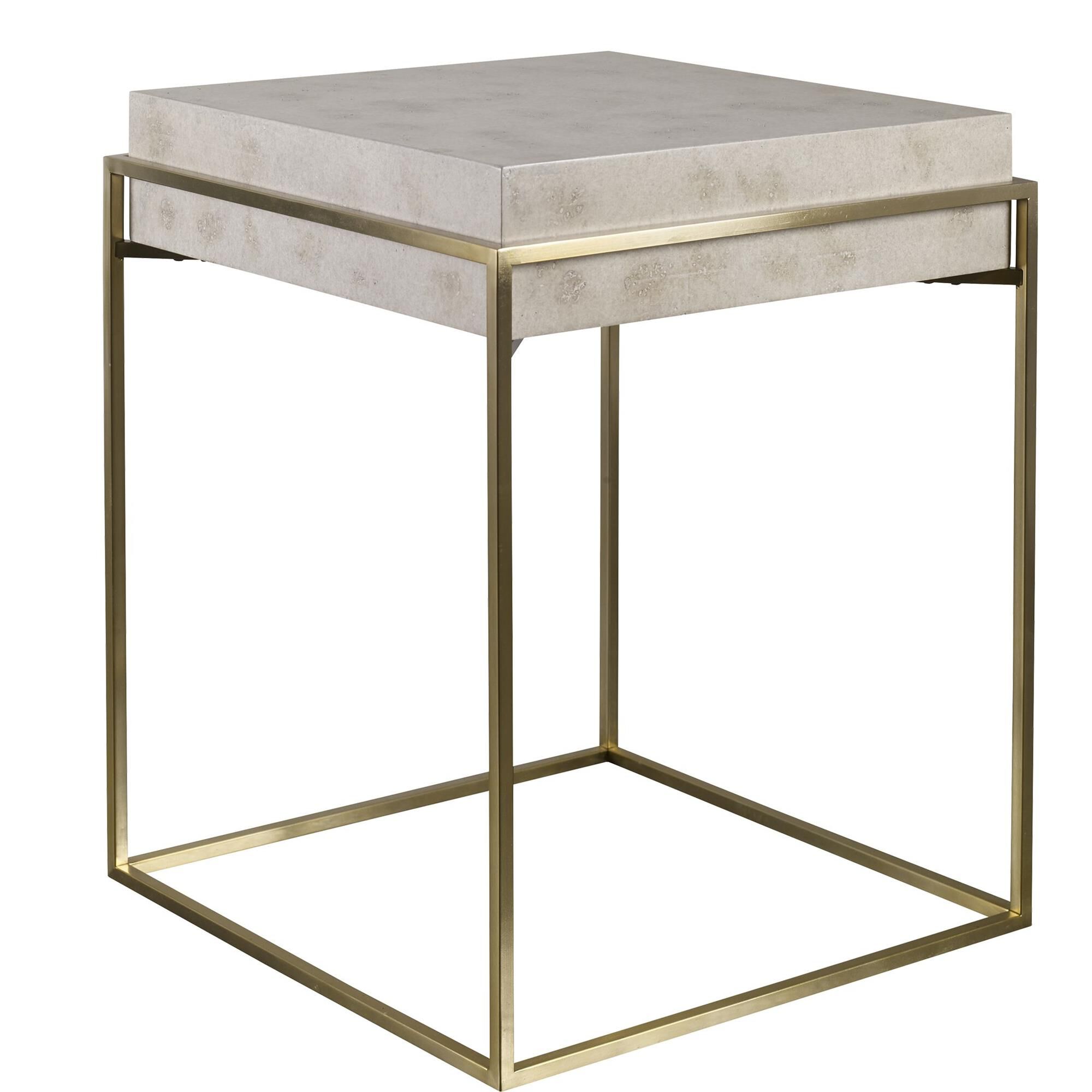 Shown in This Clean Modern Accent Table Showcases An Inset Ivory Burl Veneer Top Supported By A Sleek Brushed finish