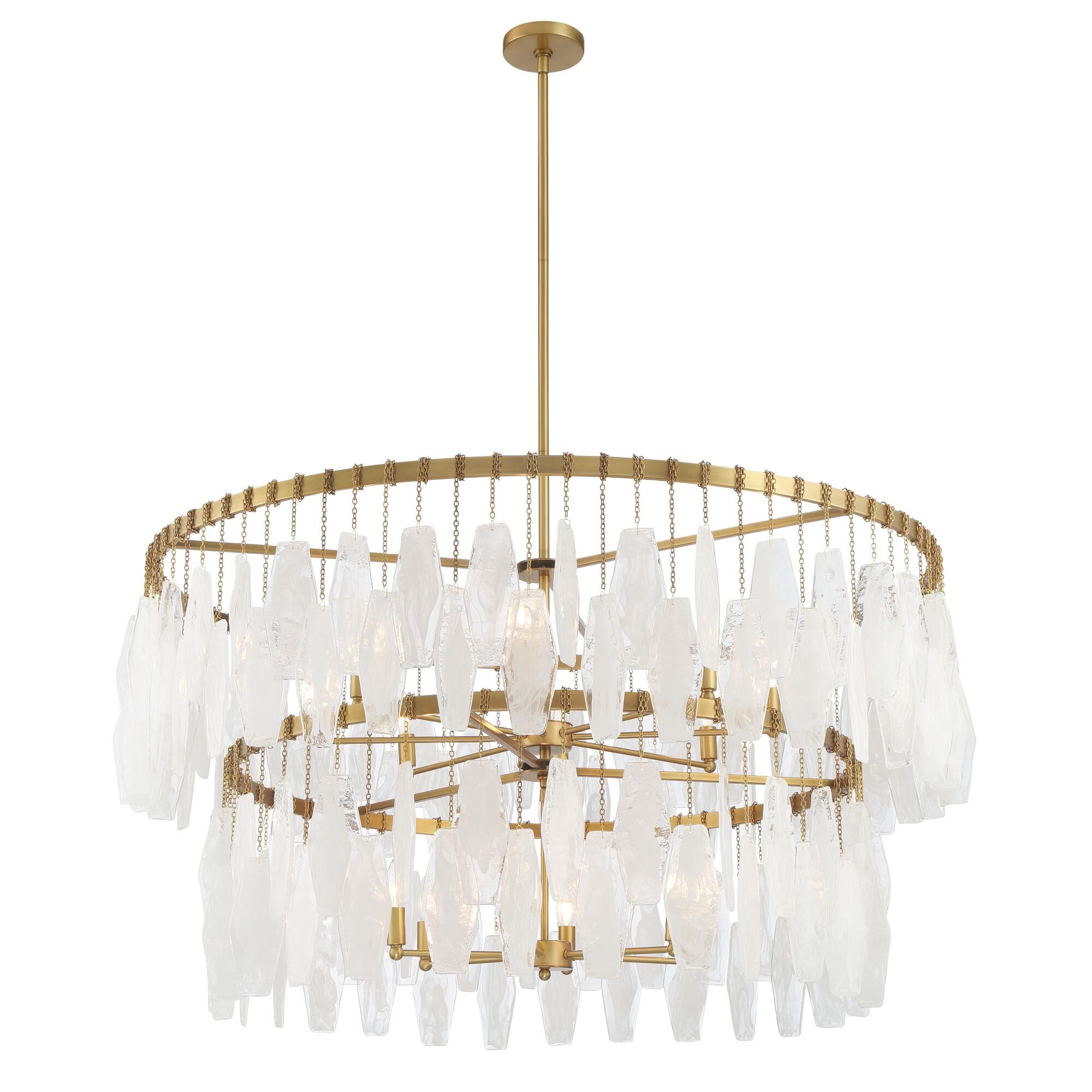 Shown in Legacy Brass finish and White Swirl glass and Glass shade