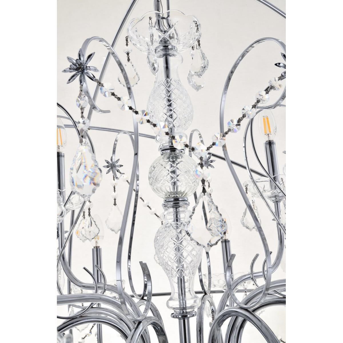Cordelia 43 Inch 12 Light Chandelier by Elegant Lighting