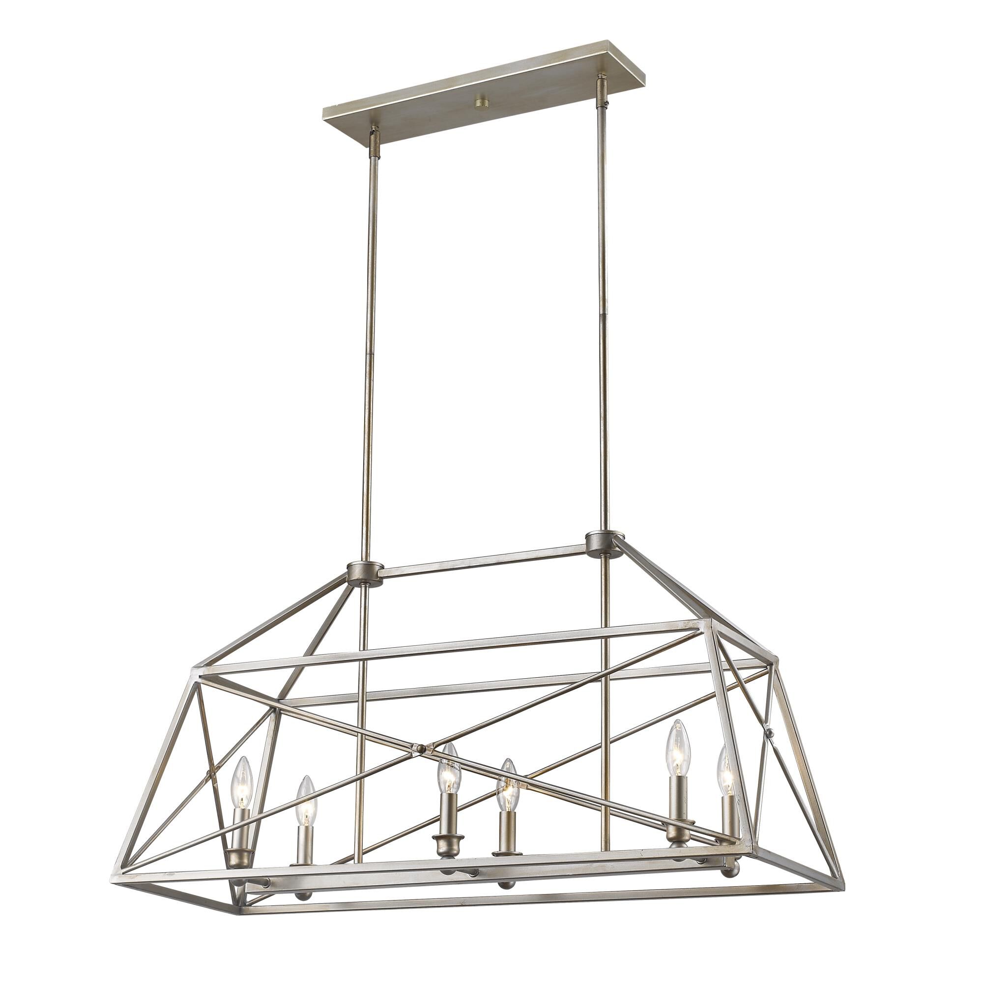 Shown in Antique Silver finish and Steel glass and Steel shade