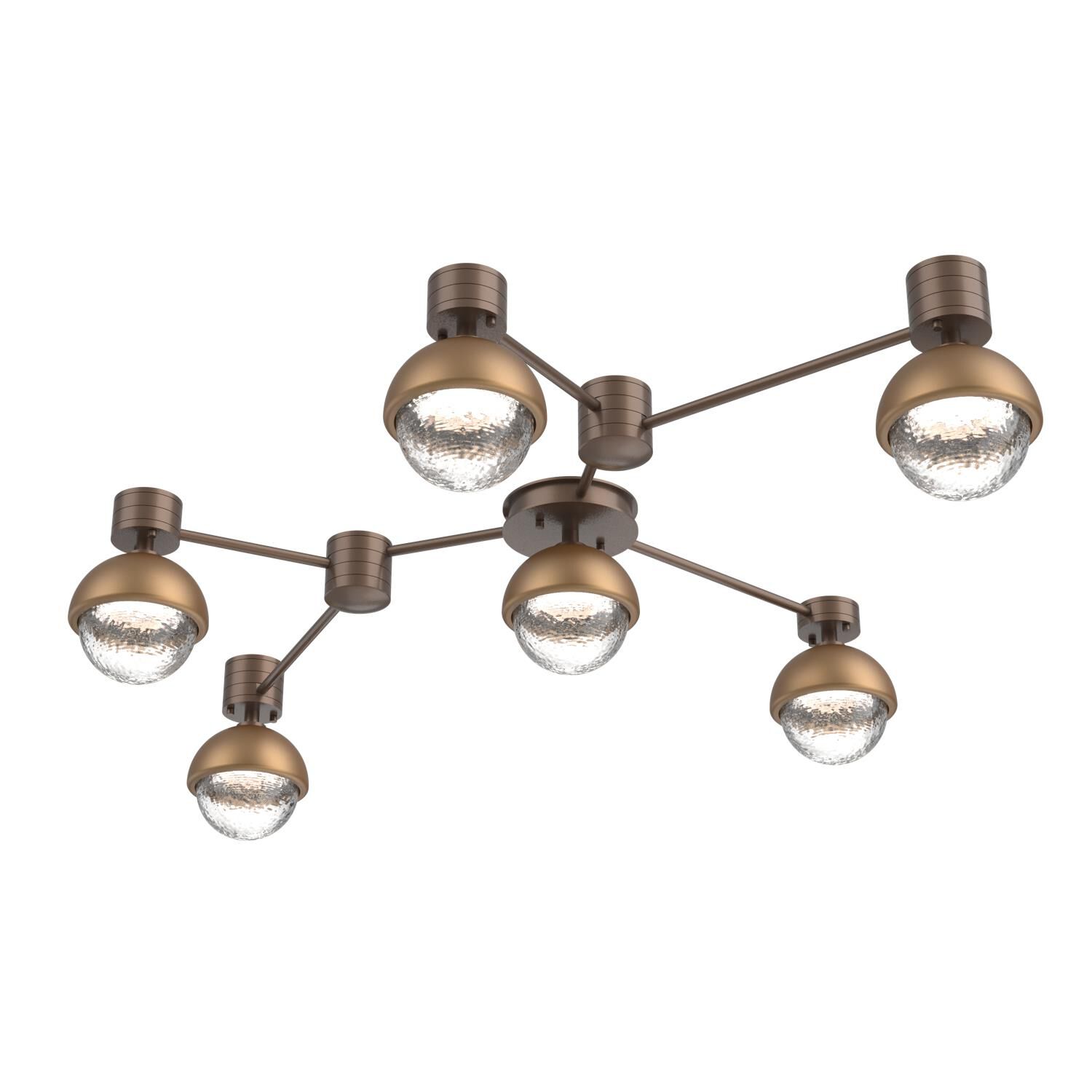 Shown in Burnished Bronze finish and Clear glass and Novel Brass accent
