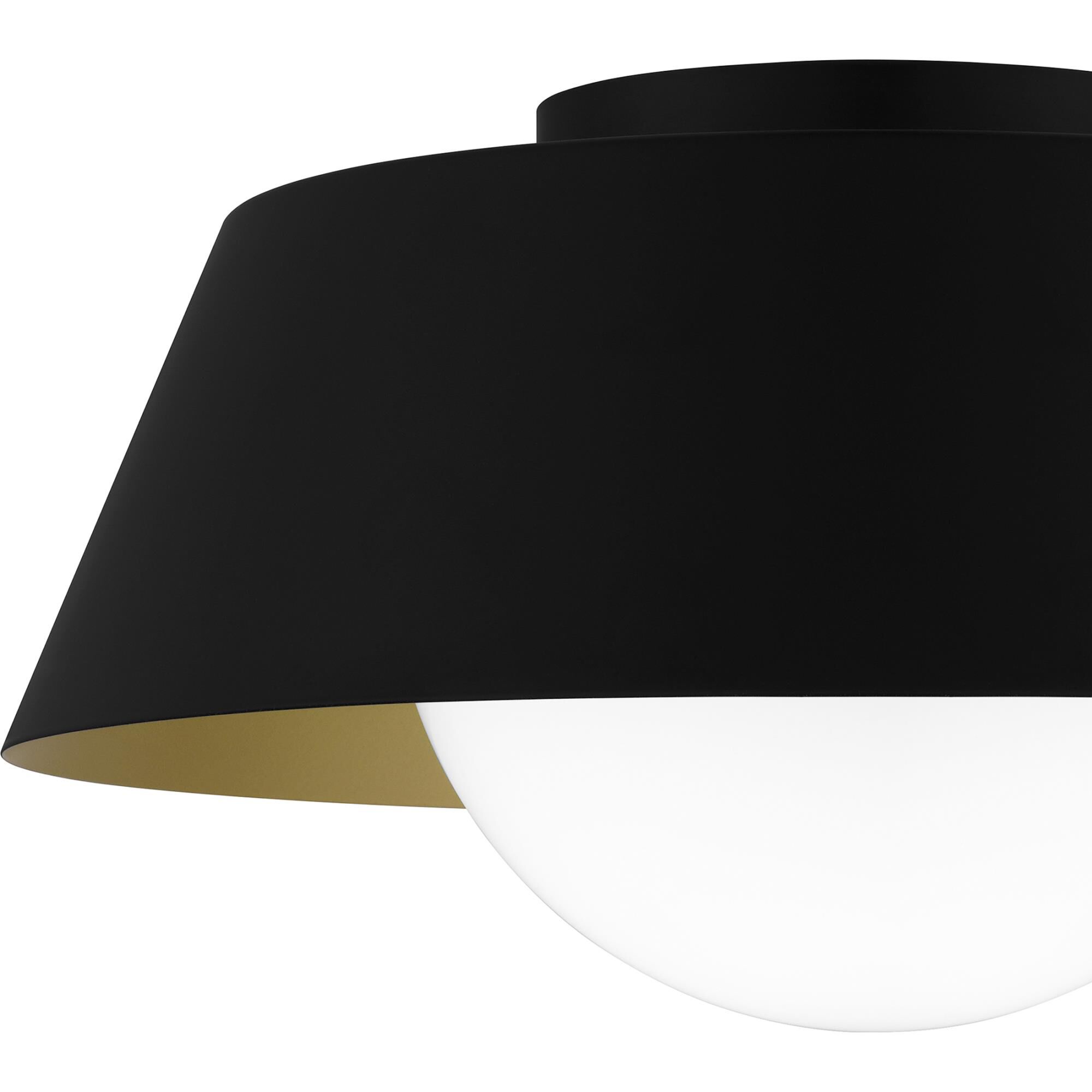 Shown in Matte Black finish and Opal Glass, Clear Glass shade
