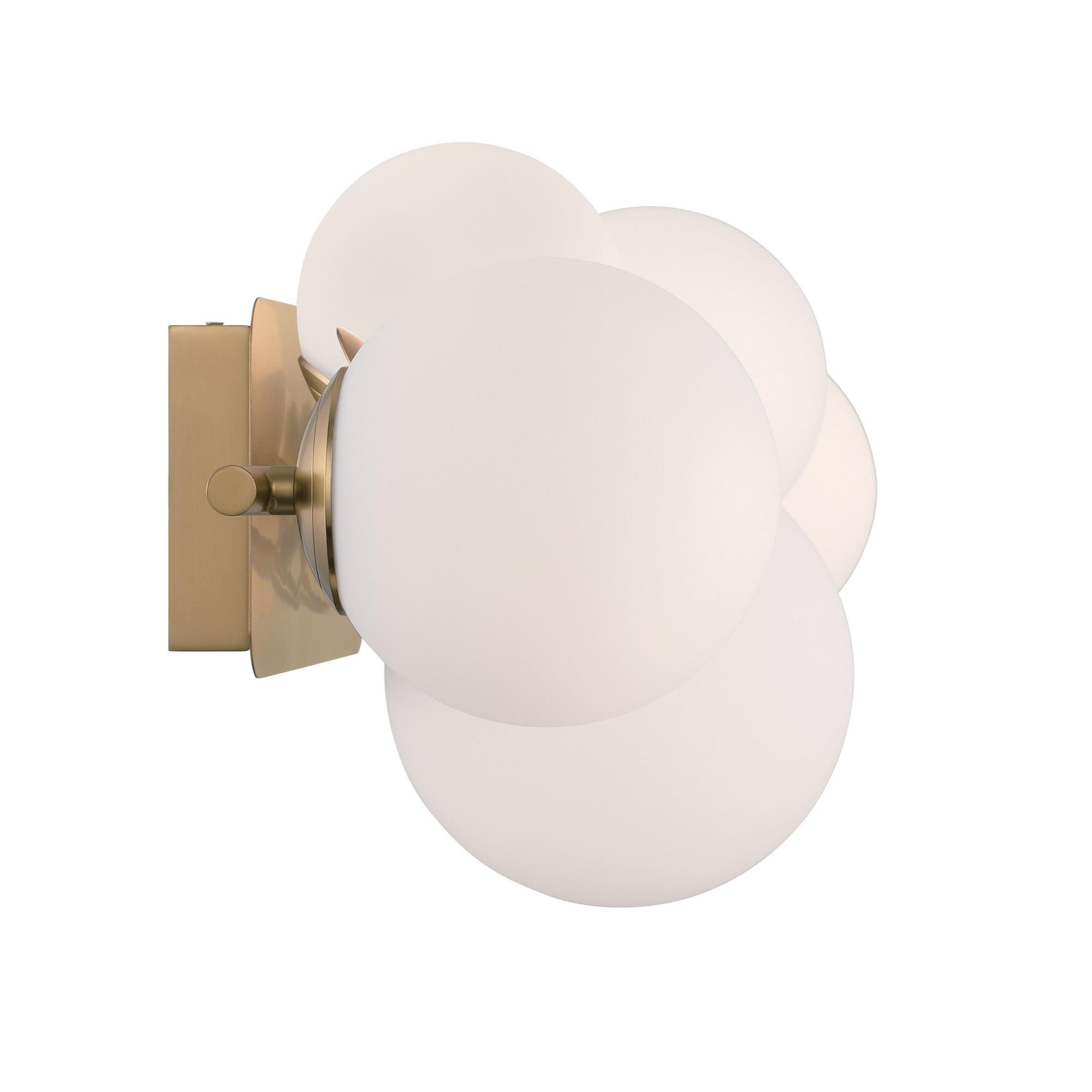 Shown in Gold finish and Opal glass