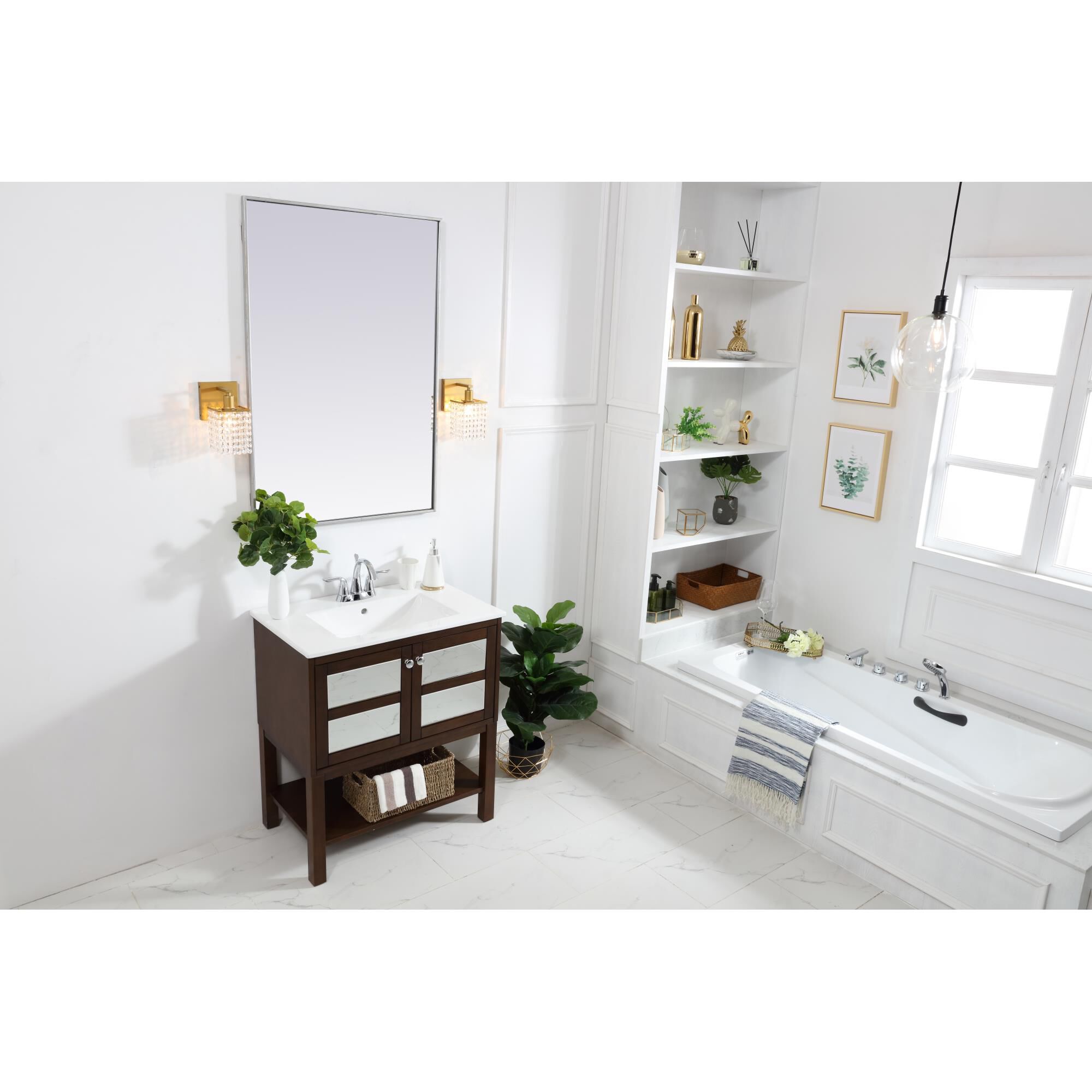 Shown in Antique Coffee finish