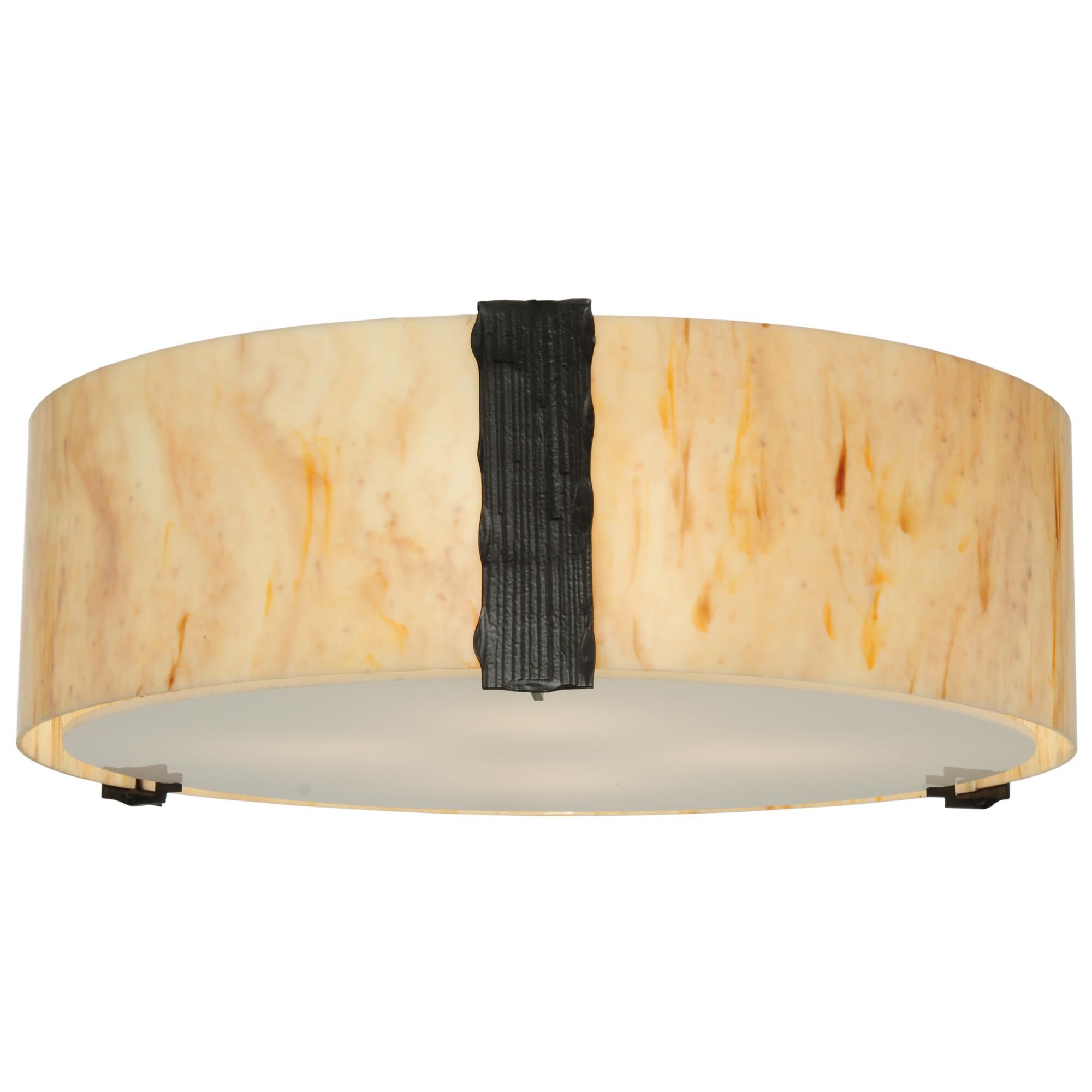 Shown in Timeless Bronze finish and Natural Horn glass
