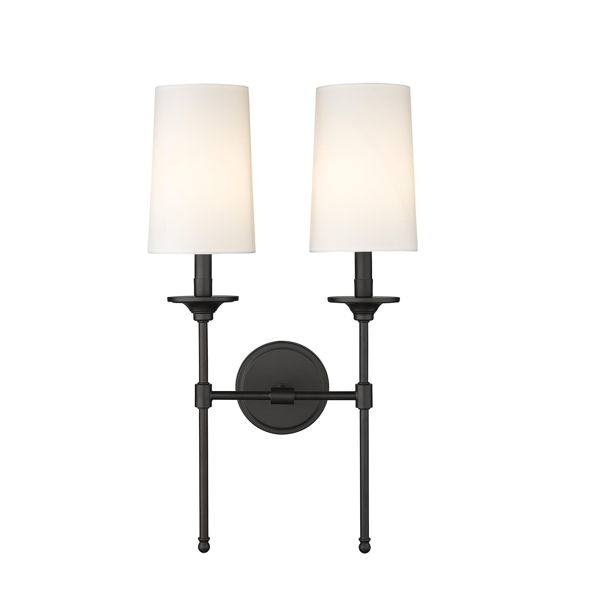 Shown in Matte Black finish and Cloth Cover glass and Cloth Cover shade