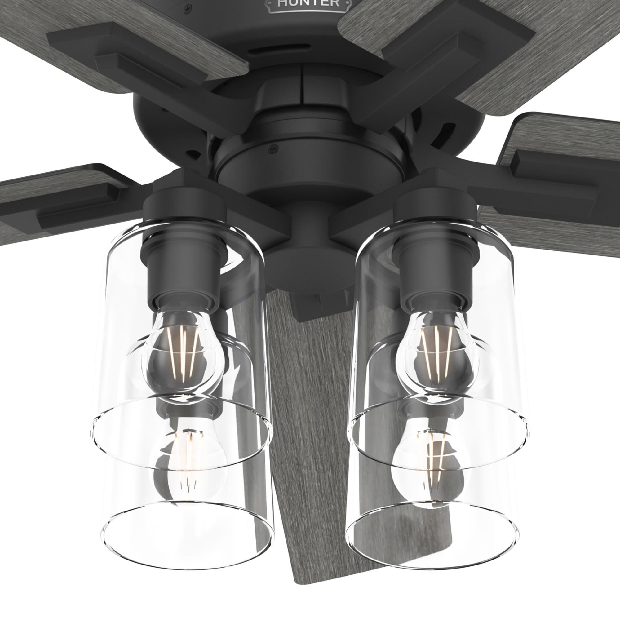 Techne 52 Inch Ceiling Fan with Light Kit by Hunter Fan