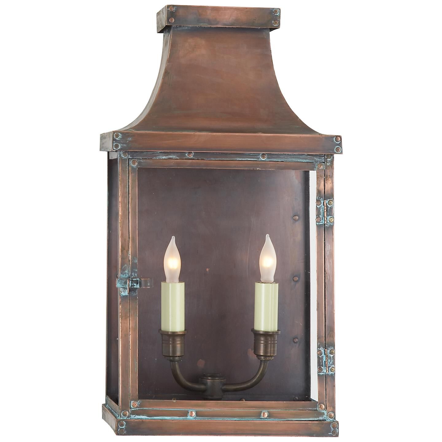 Chapman & Myers Bedford 18 Inch Tall 2 Light Outdoor Wall Light by Visual Comfort Signature Collection