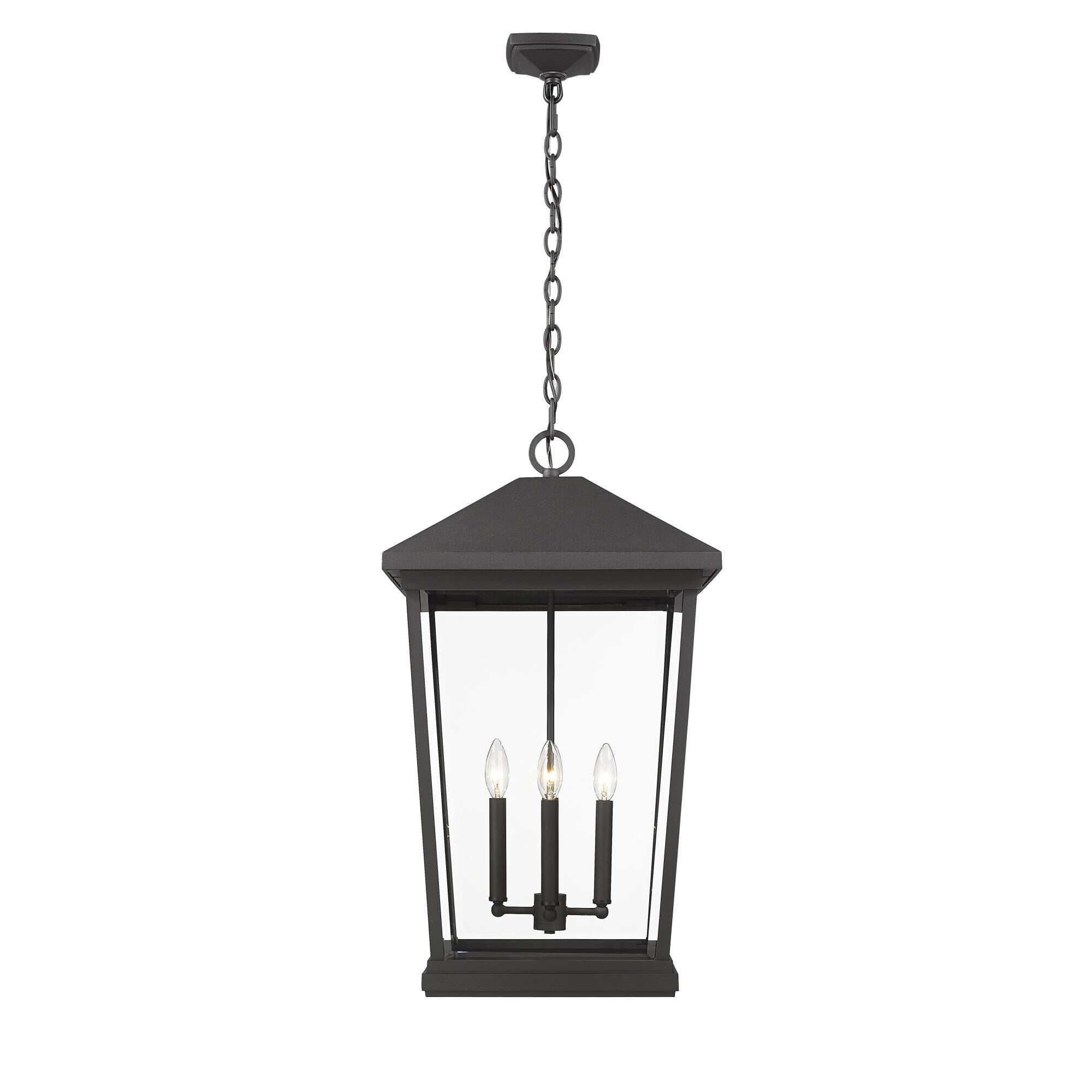 Shown in Black finish and Glass shade