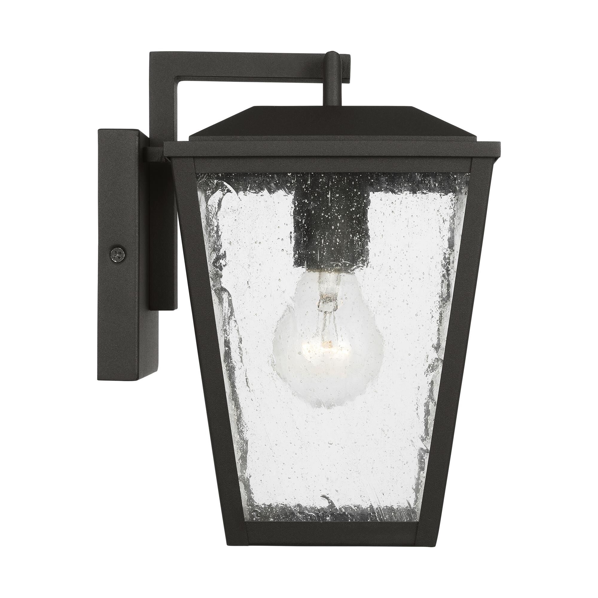 Shown in Textured Black finish and Clear Seeded glass