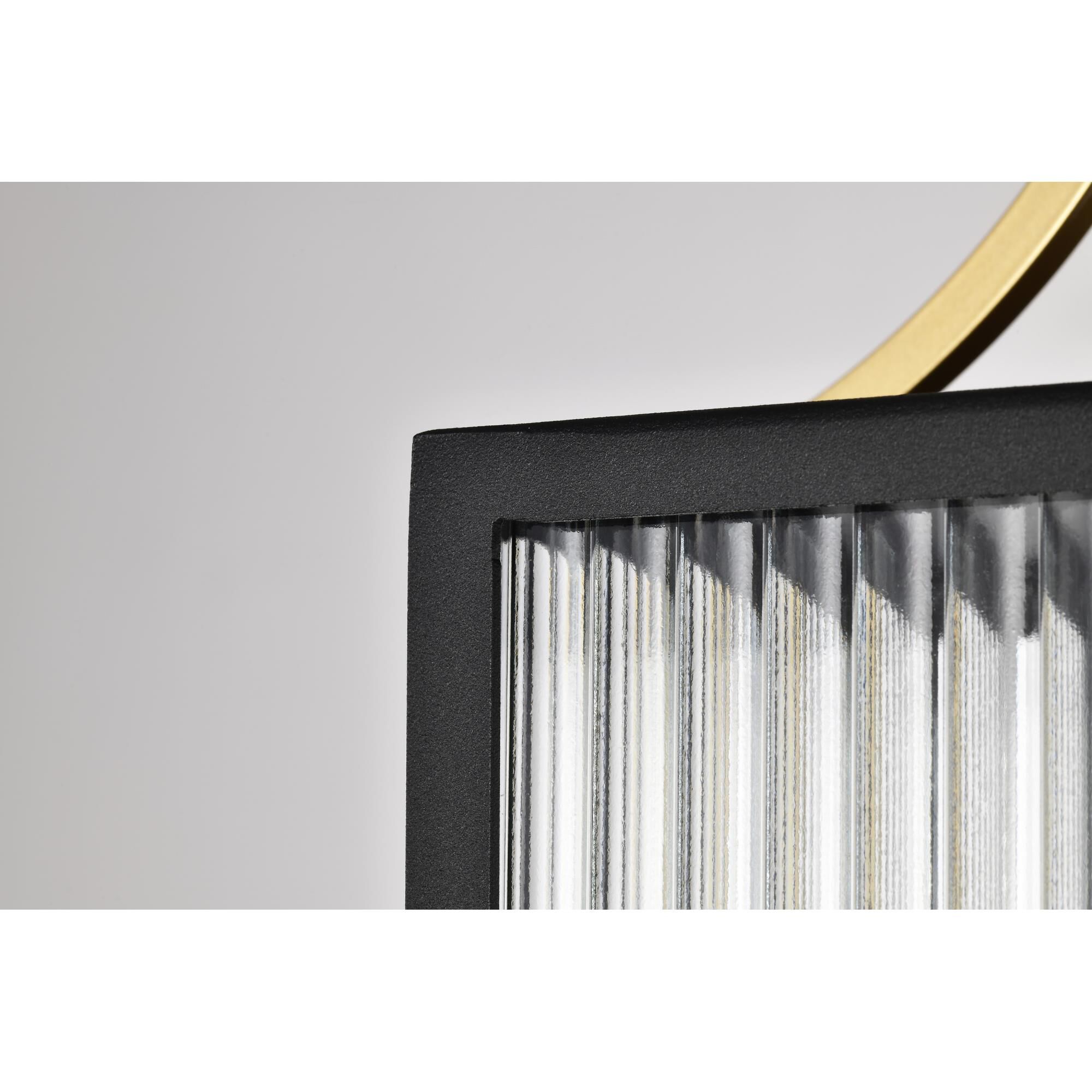 Shown in Black and Gold finish and Clear glass