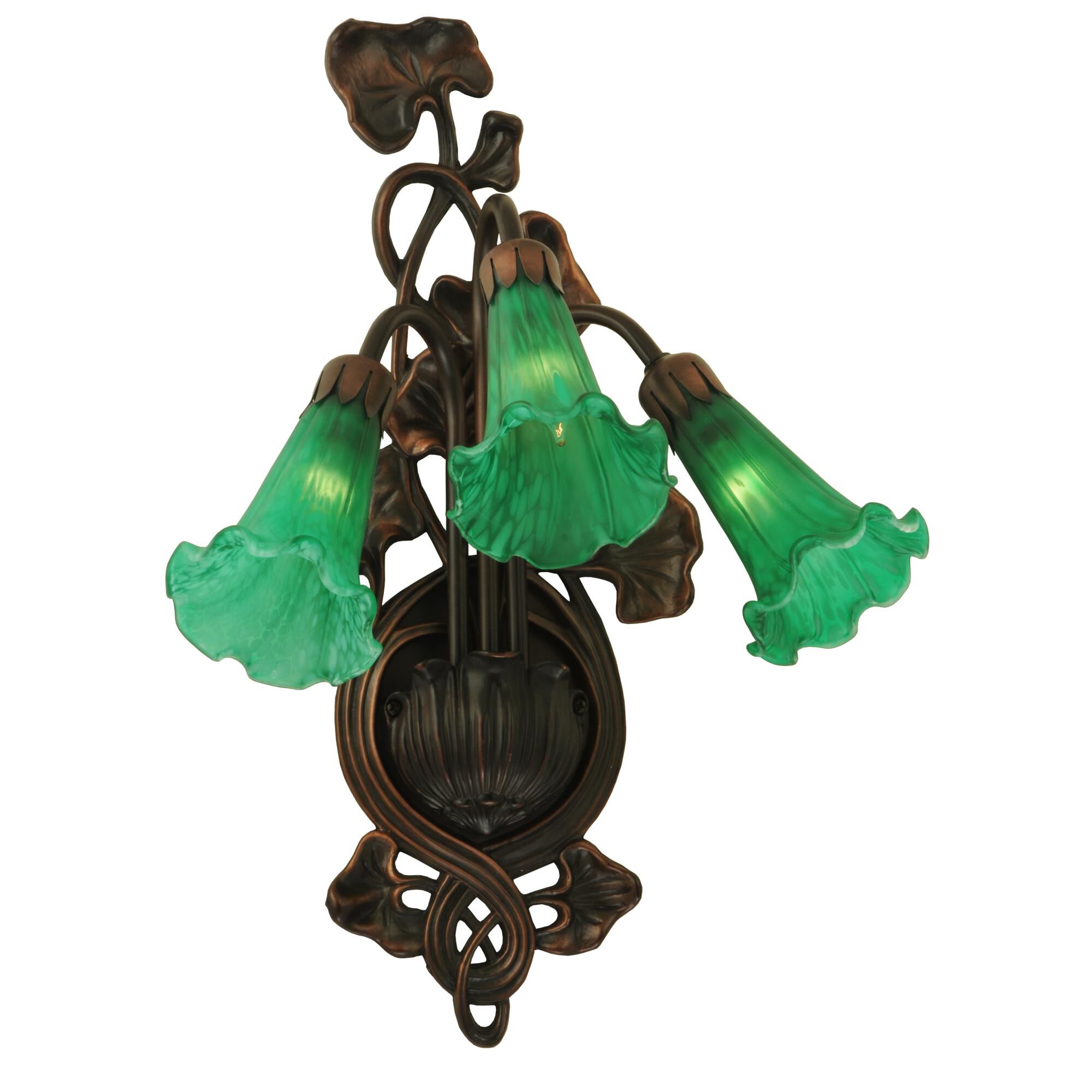 Green Pond Lily 17 Inch Wall Sconce by Meyda Lighting