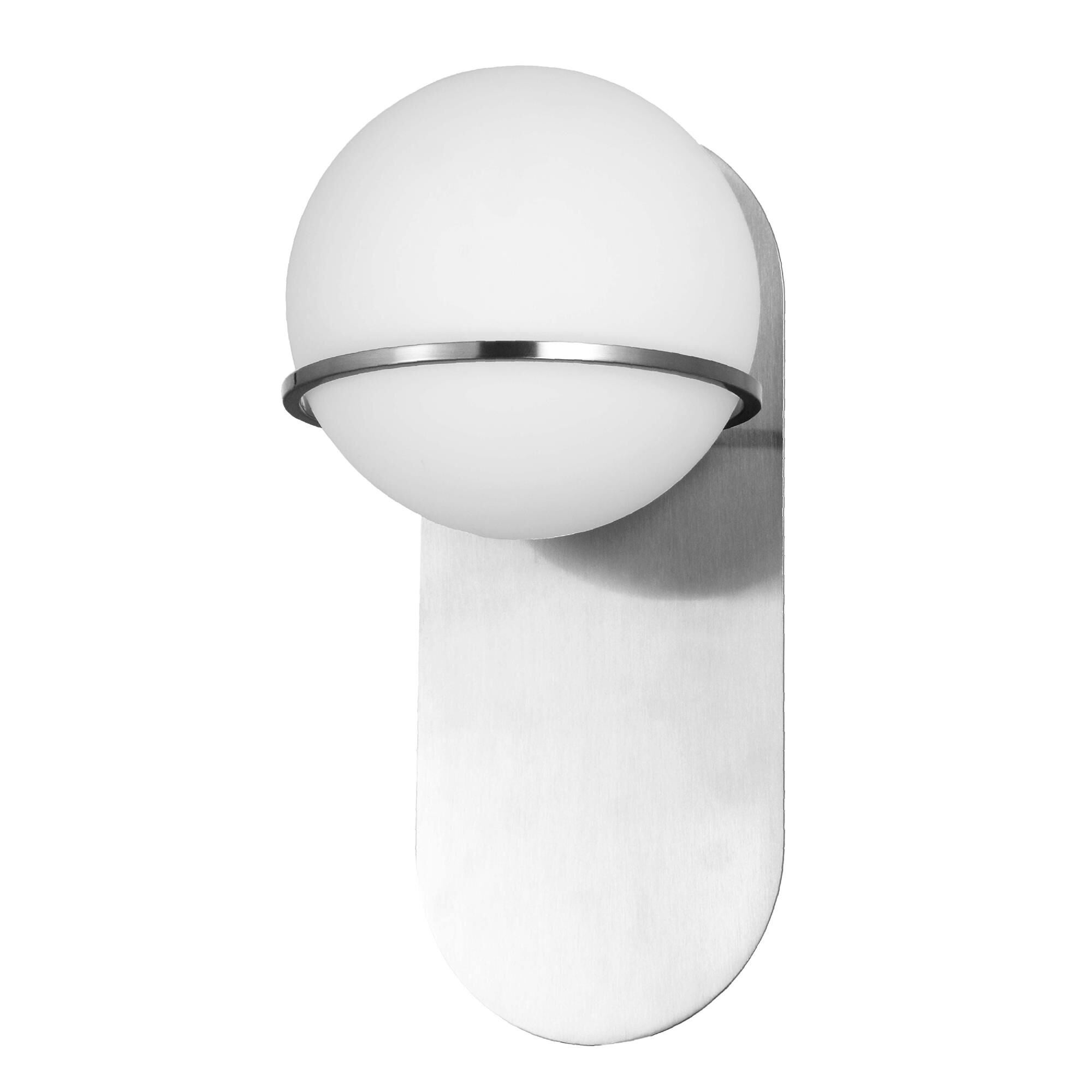 Shown in Polished Chrome finish and White shade