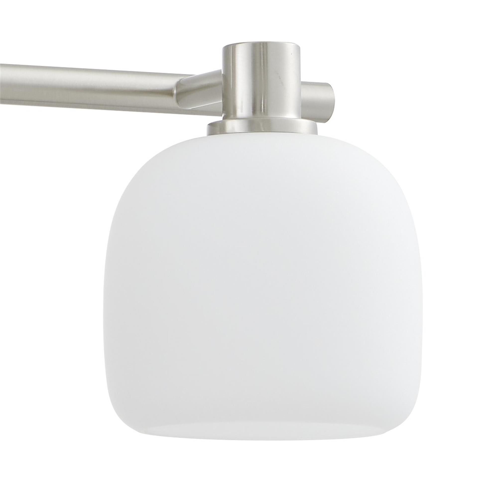 Shown in Brushed Nickel finish and Etched Opal glass