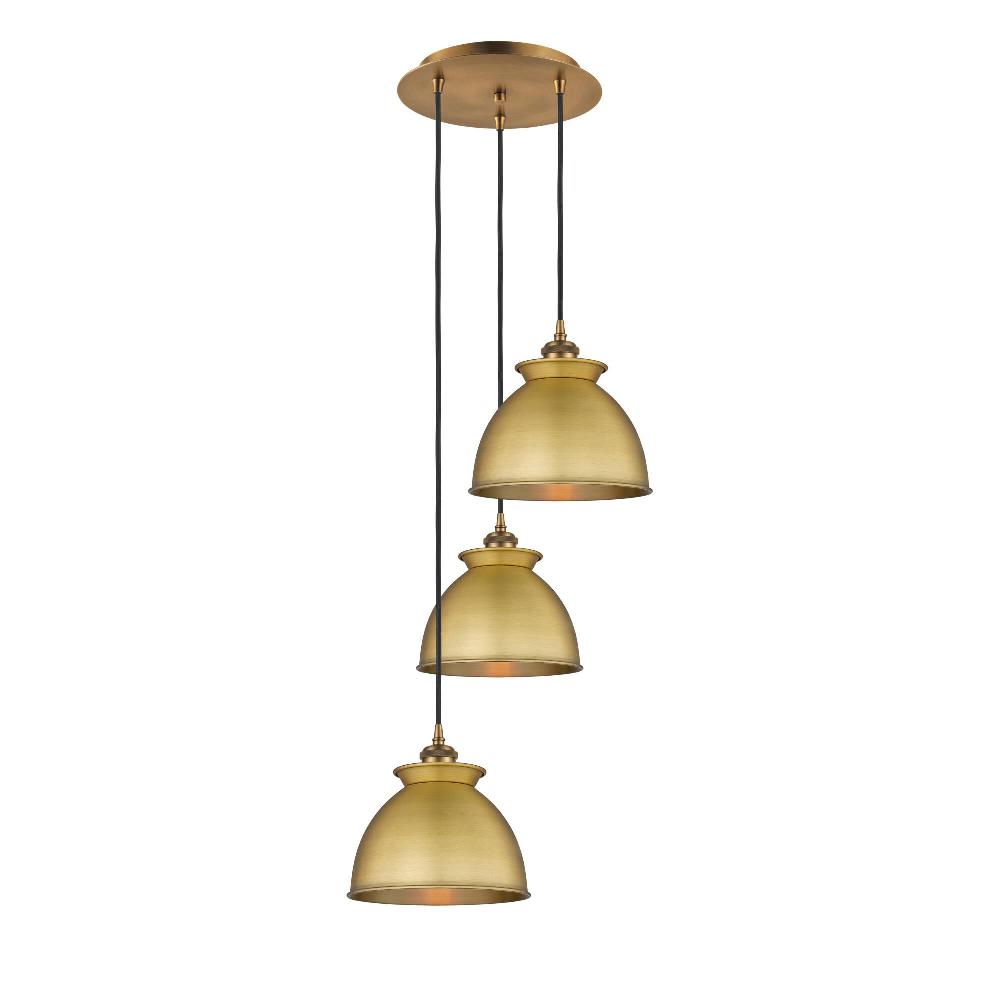 Shown in Brushed Brass finish and Brushed Brass shade