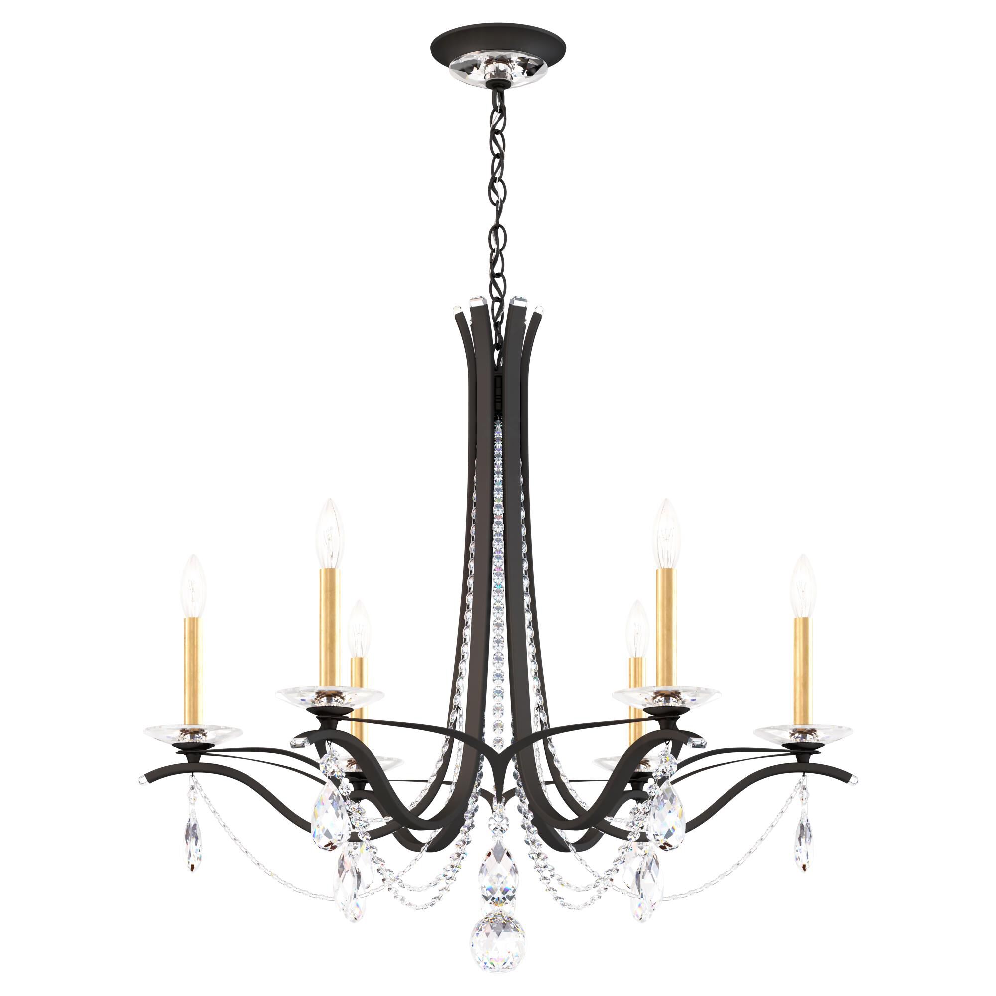 Shown in Black finish and Clear Heritage crystal