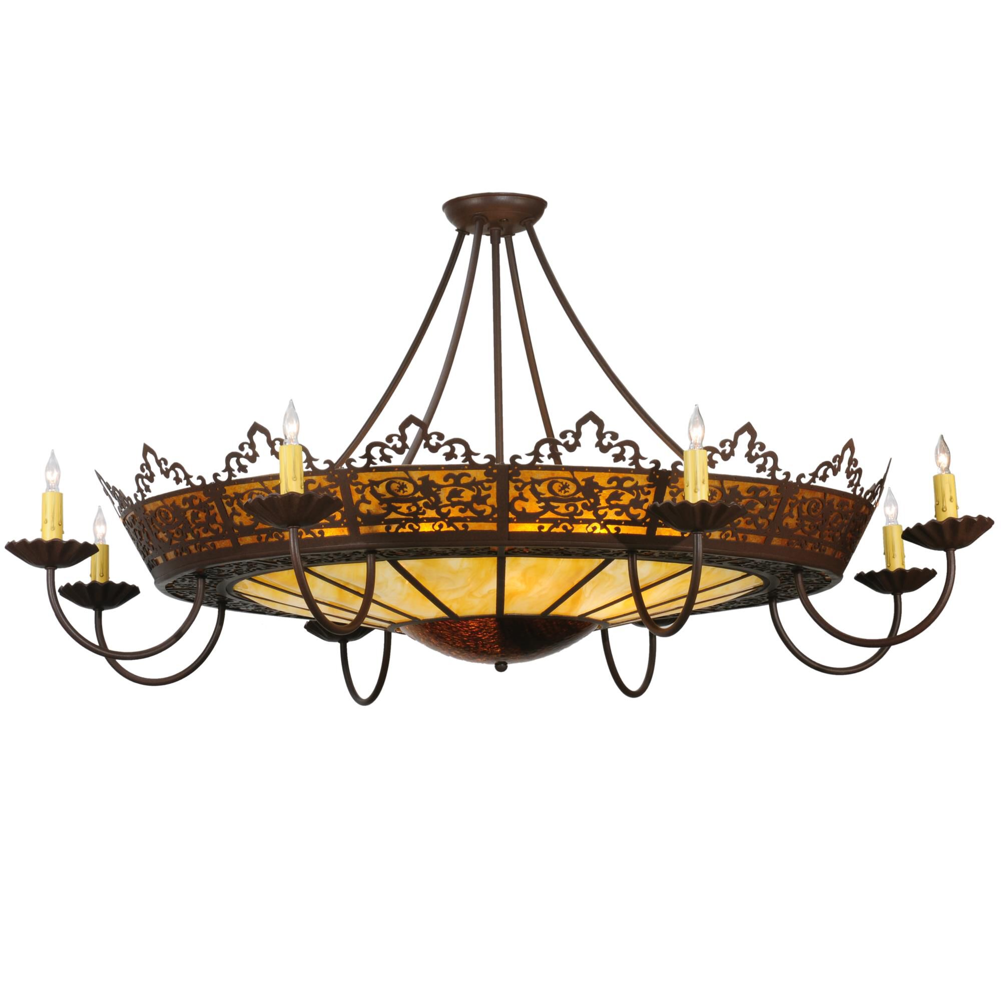 Stanley 47 Inch 8 Light Semi Flush Mount by Meyda Lighting