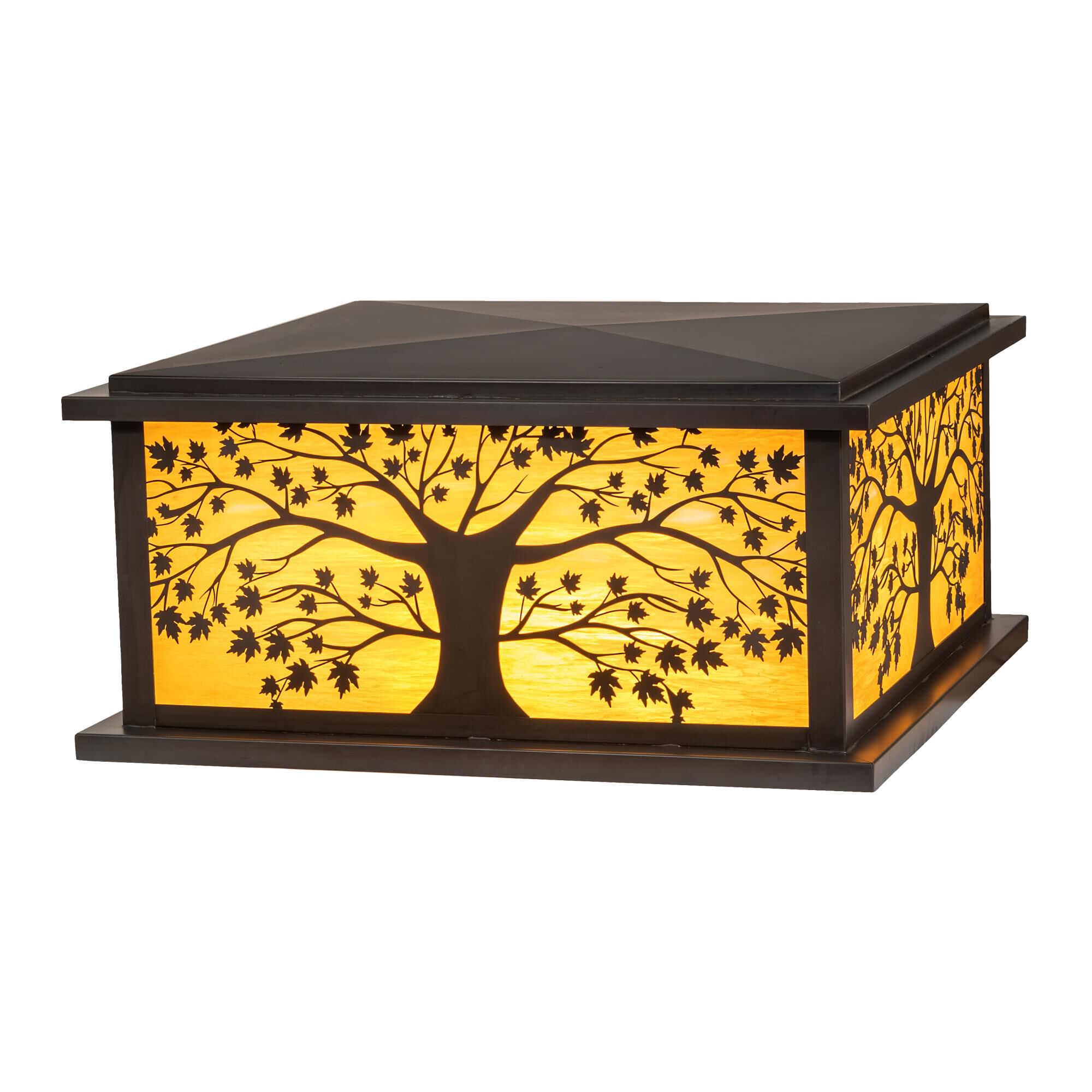 Maple Tree 16 Inch Tall 4 Light Outdoor Pier Lamp by Meyda Lighting