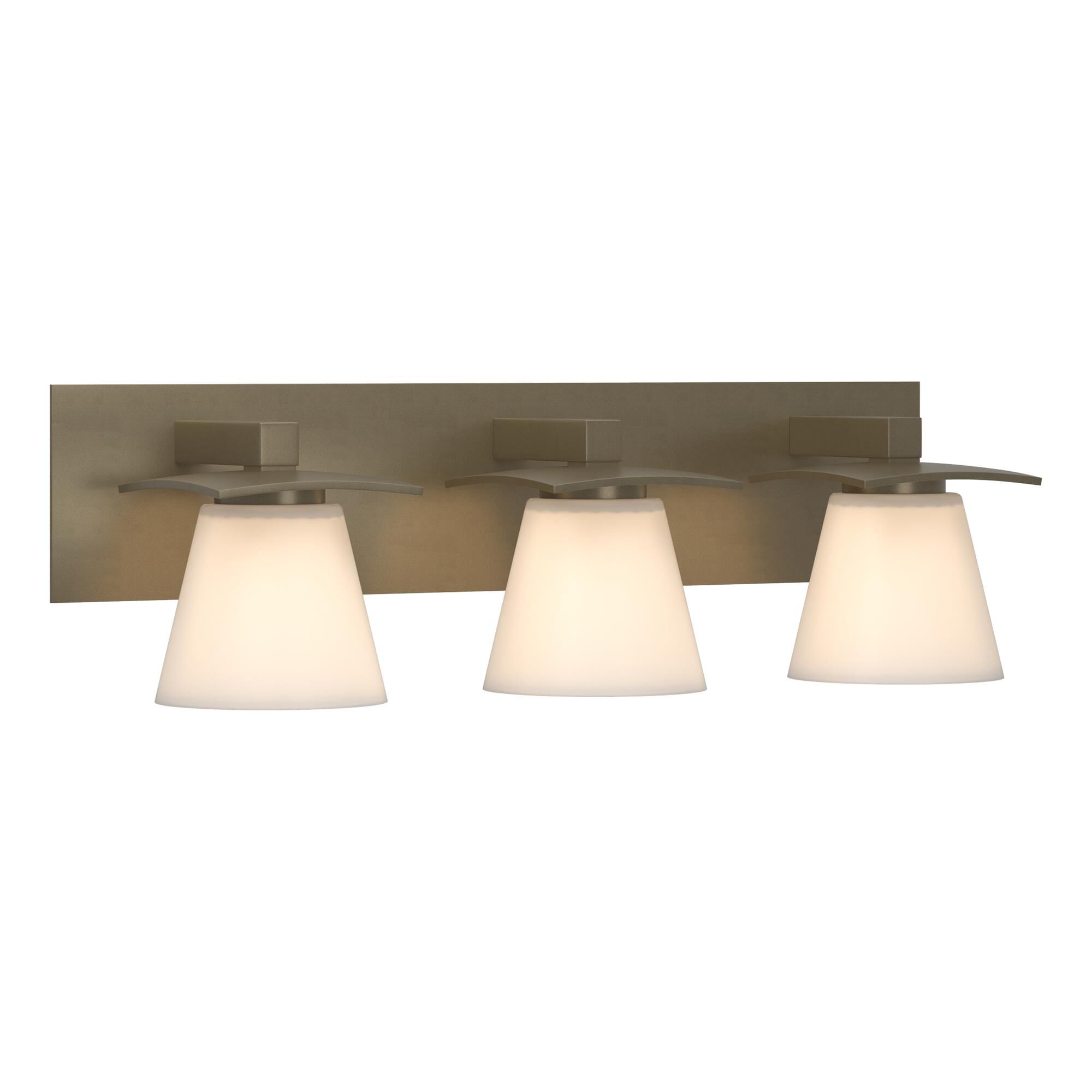Shown in Soft Gold finish and Opal  glass