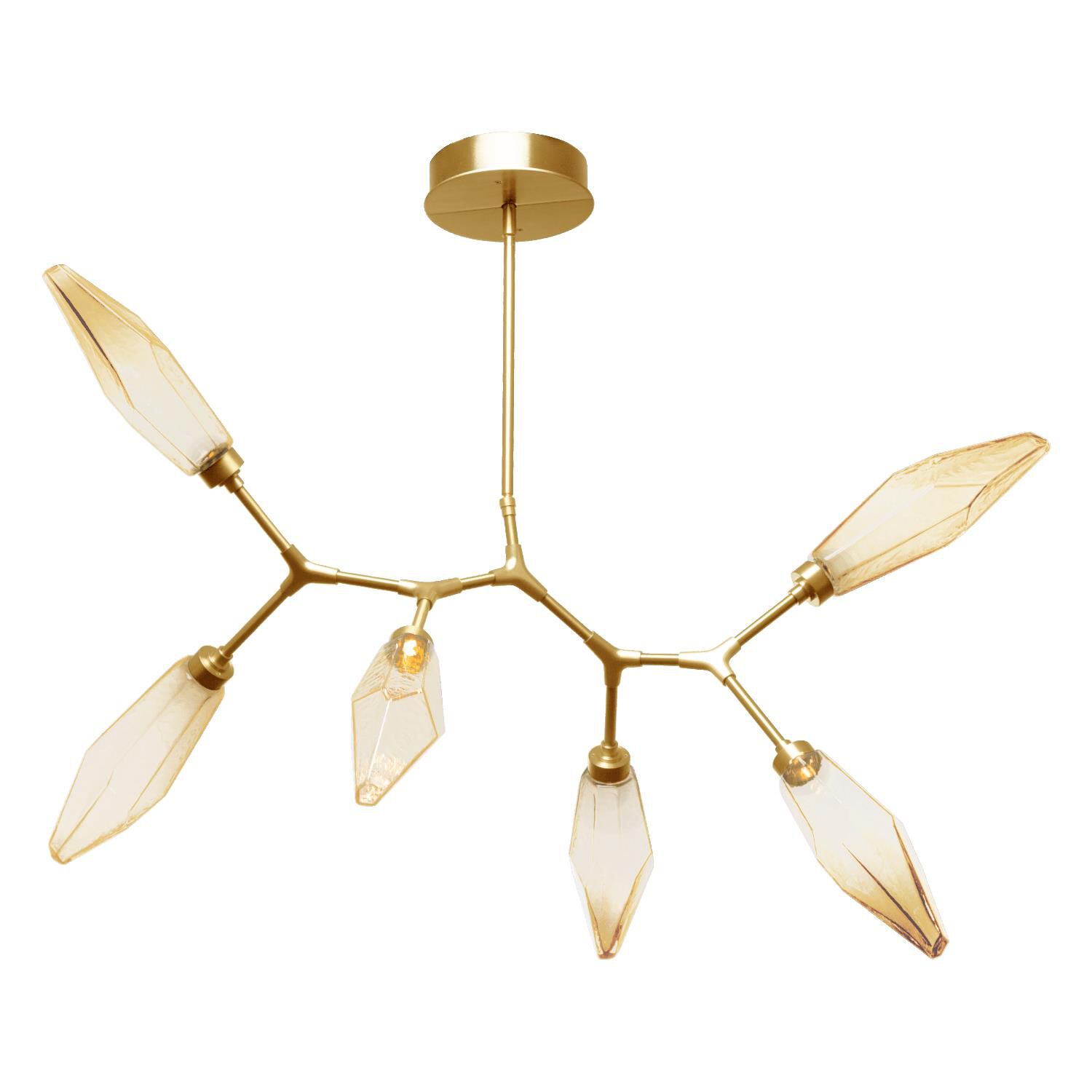 Rock Crystal Linear Suspension Light by Hammerton Studio