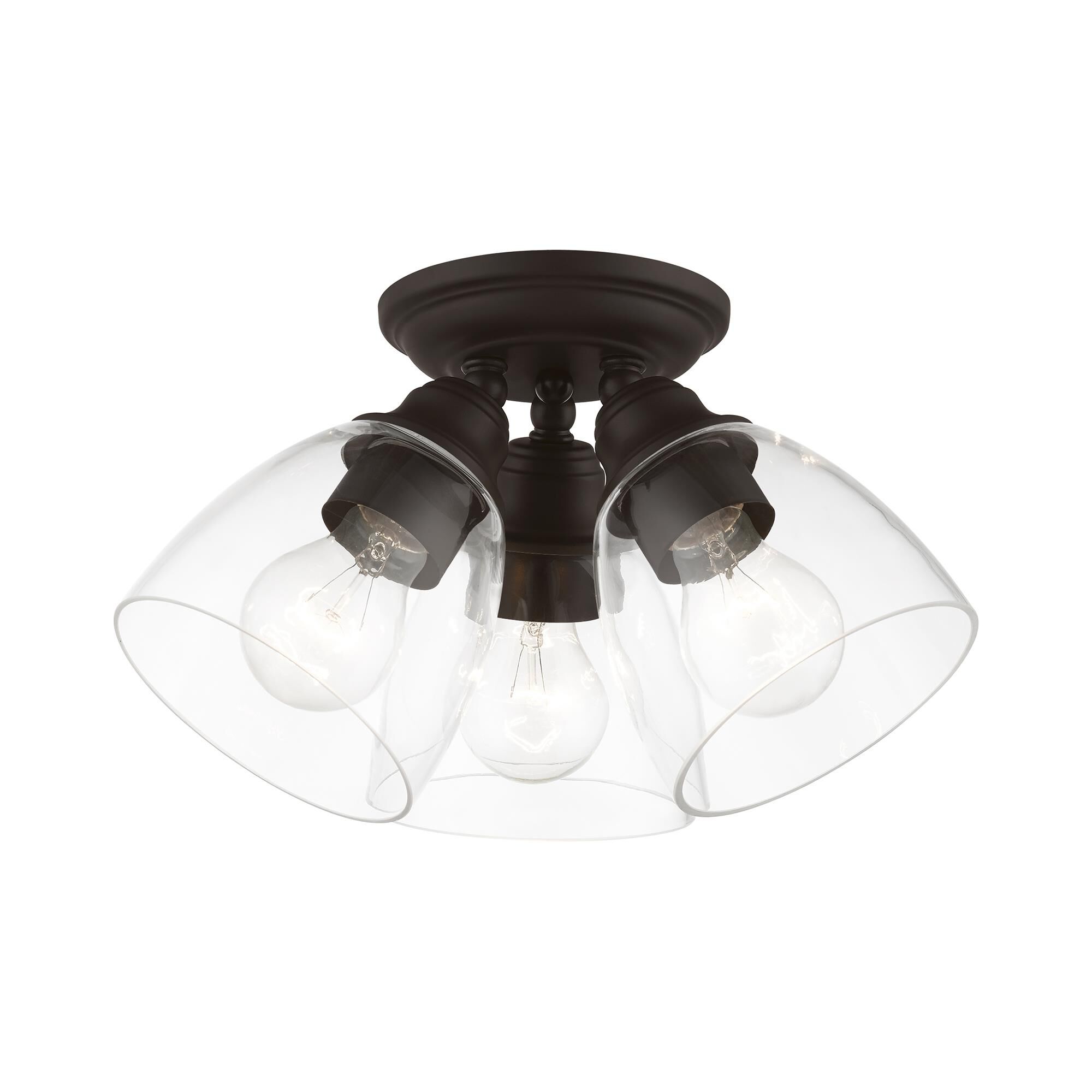 Montgomery 14 Inch 3 Light Semi Flush Mount by Livex Lighting