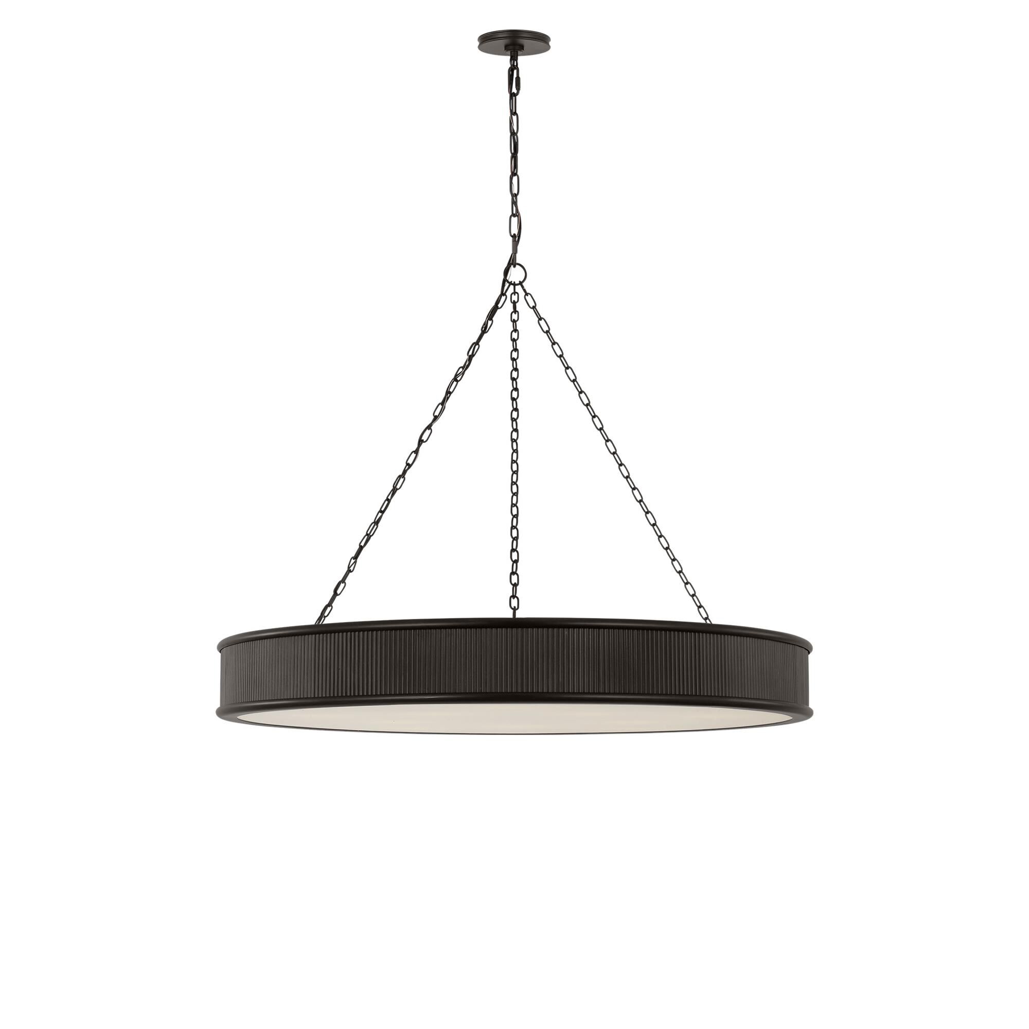 Shown in Aged Iron finish and Silk Screen White Inside, Clear Outside shade