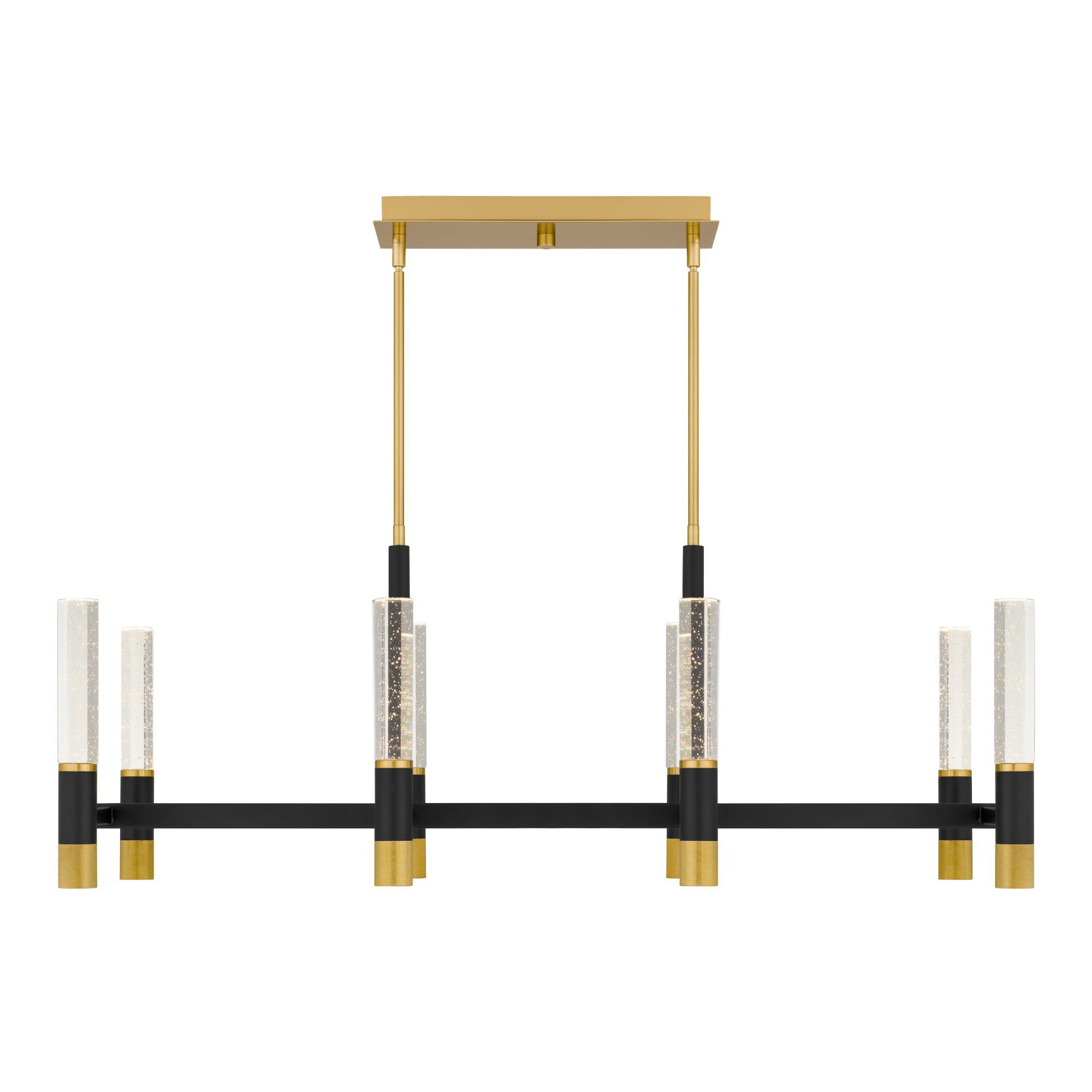 Shown in Brushed Gold finish and Seedy Crystal shade