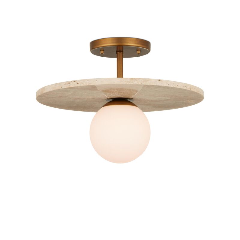 Apricity 16 Inch Semi Flush Mount by Currey and Company