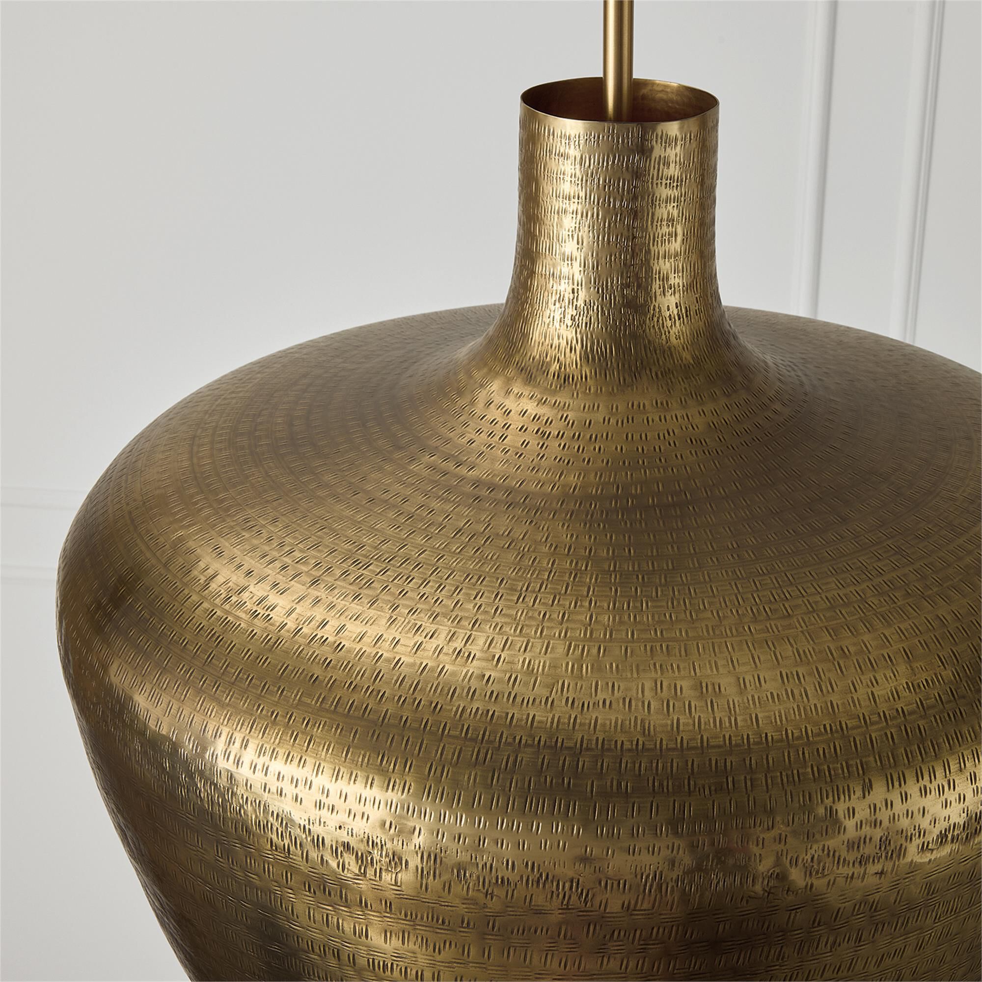 Shown in Tibetan Hammered Brass finish