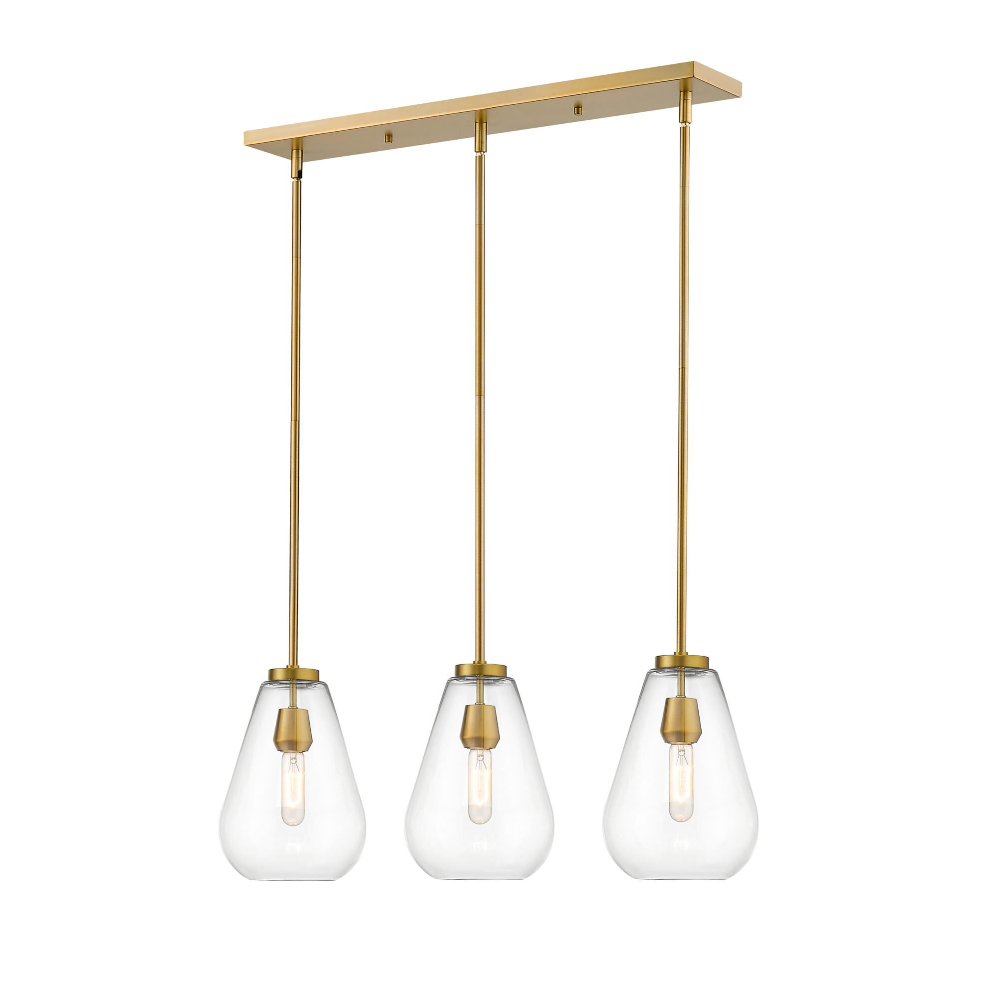 Shown in Olde Brass finish and Glass shade