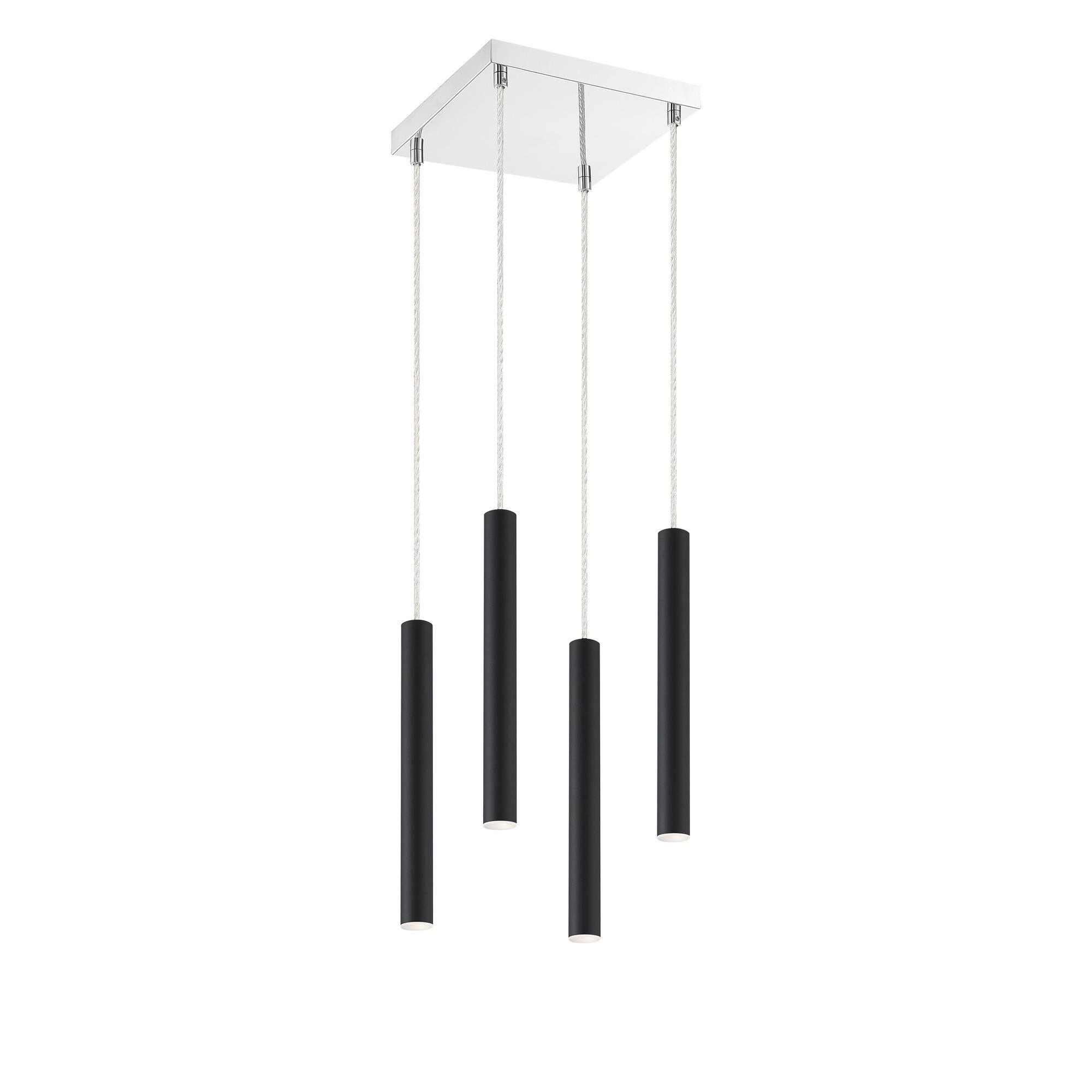 Shown in Matte Black finish and Steel glass and Steel shade