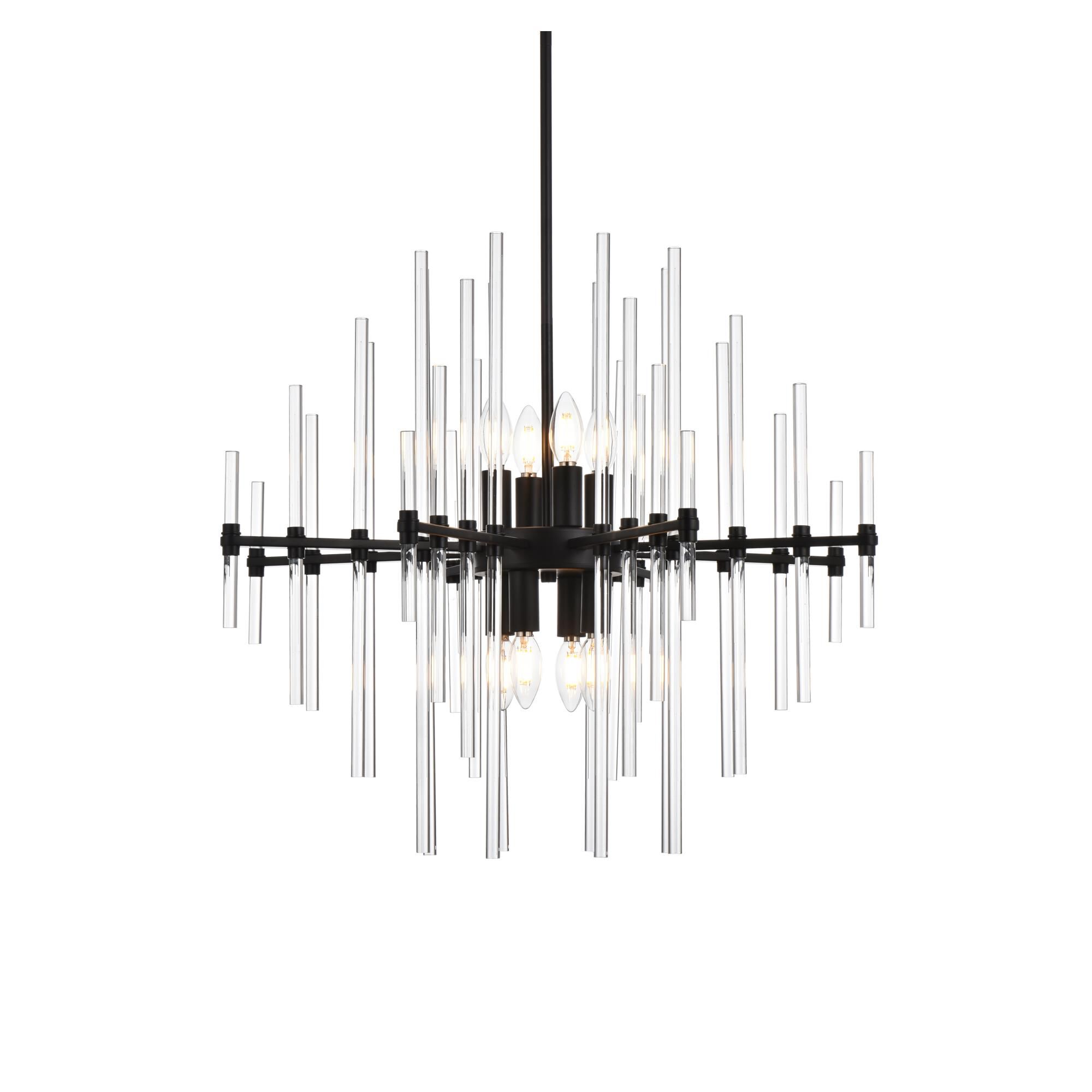 Shown in Black finish and Clear Royal Cut crystal